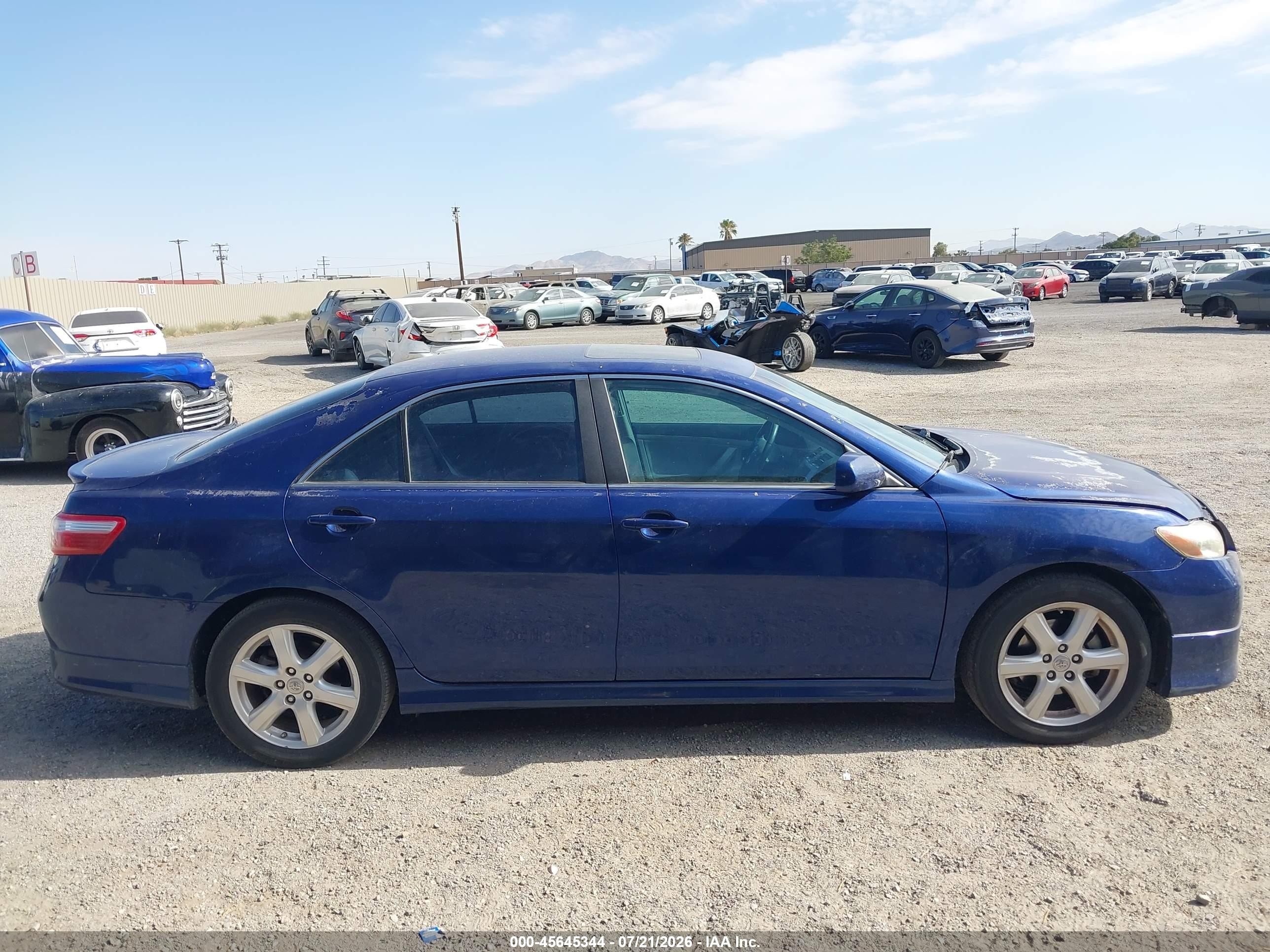2007 Toyota Camry Se V6 Blue vin: 4T1BK46K47U013612