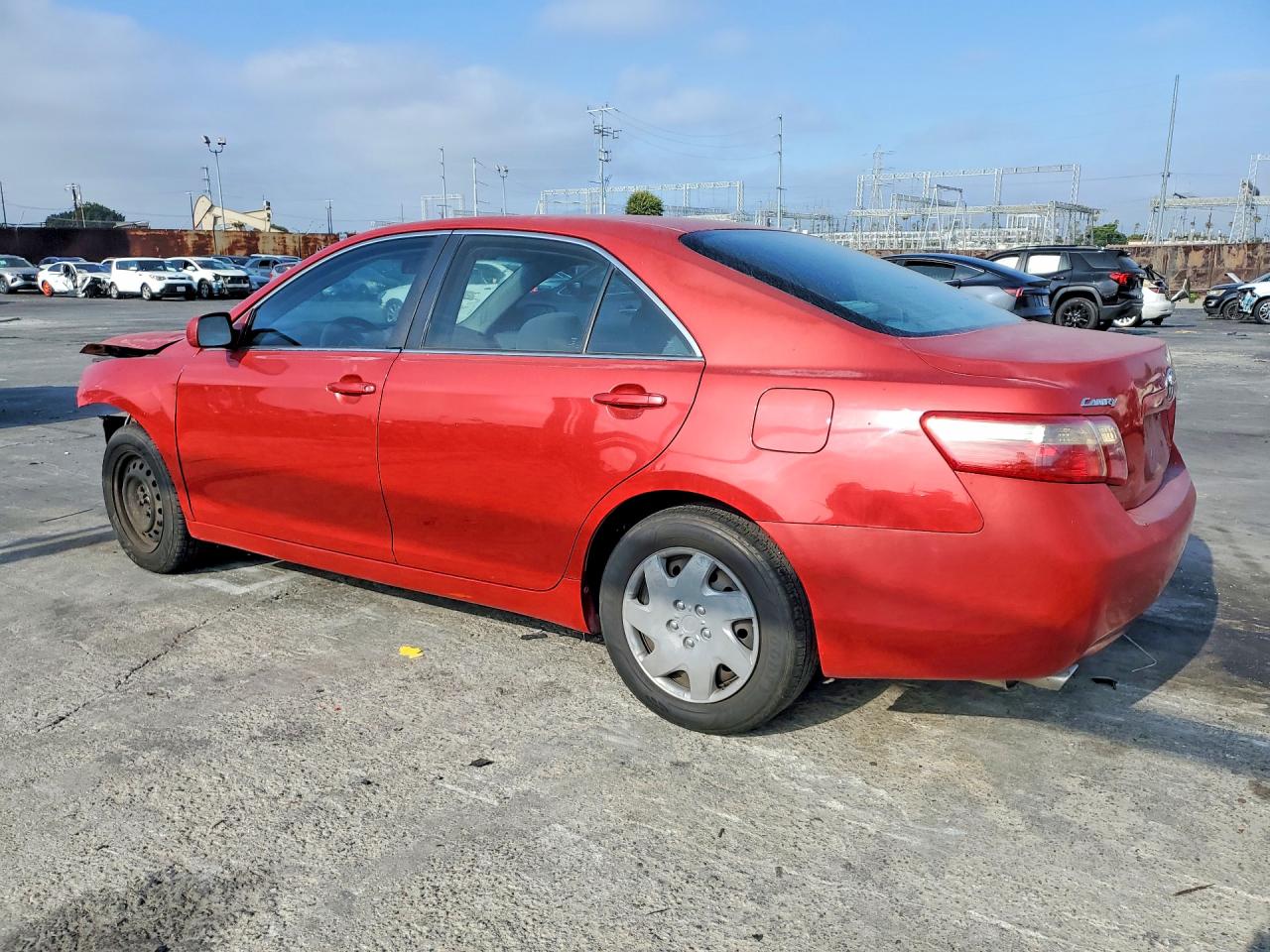 2007 Toyota Camry Le V6 Red vin: 4T1BK46K47U016784