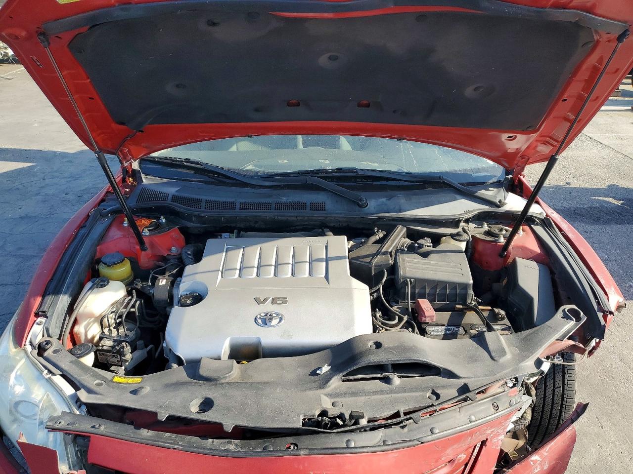 2007 Toyota Camry Le V6 Red vin: 4T1BK46K47U016784