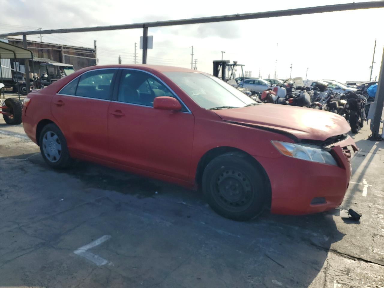 2007 Toyota Camry Le V6 Red vin: 4T1BK46K47U016784
