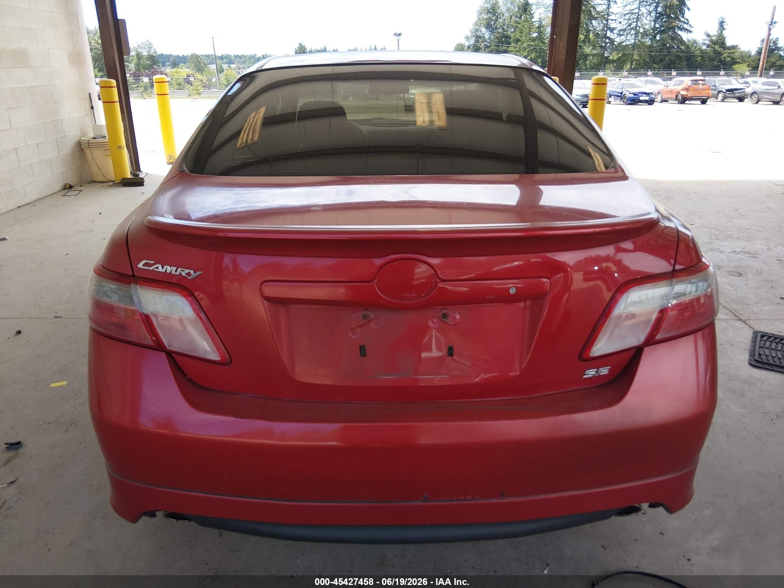 2007 Toyota Camry Se V6 Red vin: 4T1BK46K47U030488