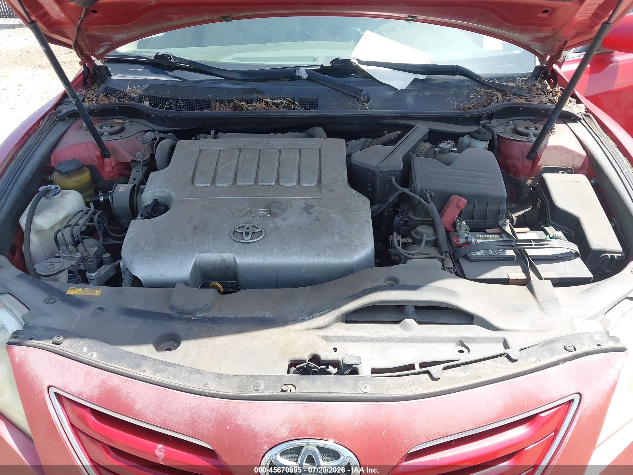 2007 Toyota Camry Xle V6 Red vin: 4T1BK46K47U050093
