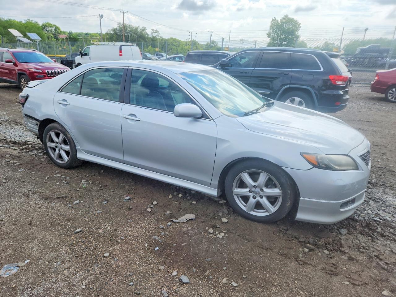 2007 Toyota Camry Se V6 Silver vin: 4T1BK46K47U531512