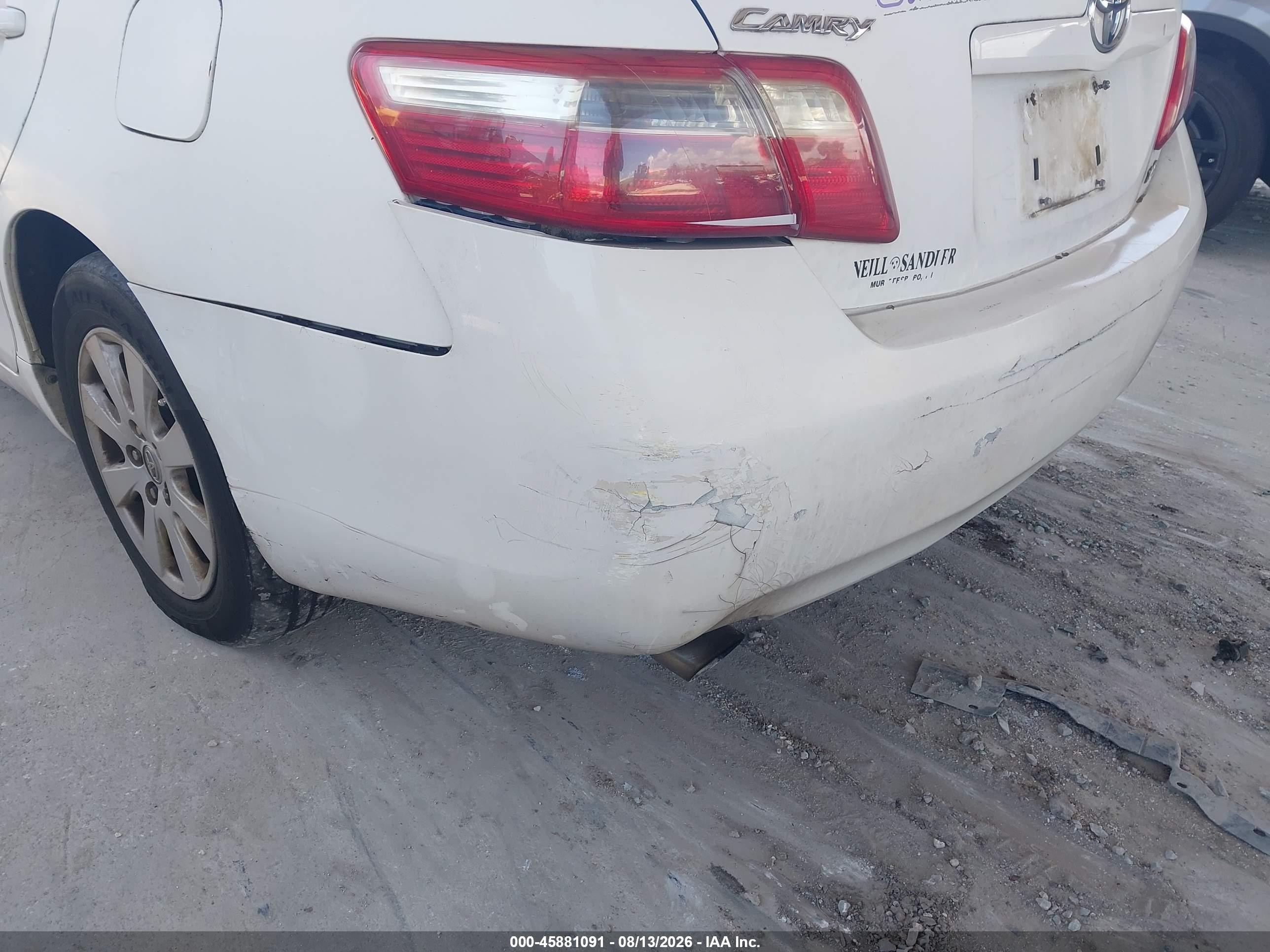 2007 Toyota Camry Xle V6 White vin: 4T1BK46K47U532207