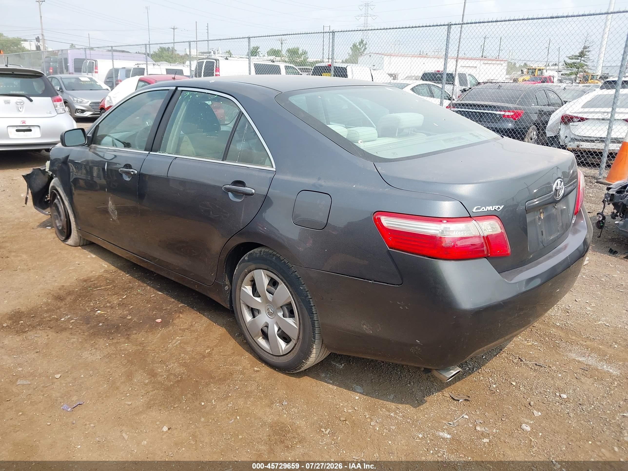 2007 Toyota Camry Le V6 Gray vin: 4T1BK46K47U555874
