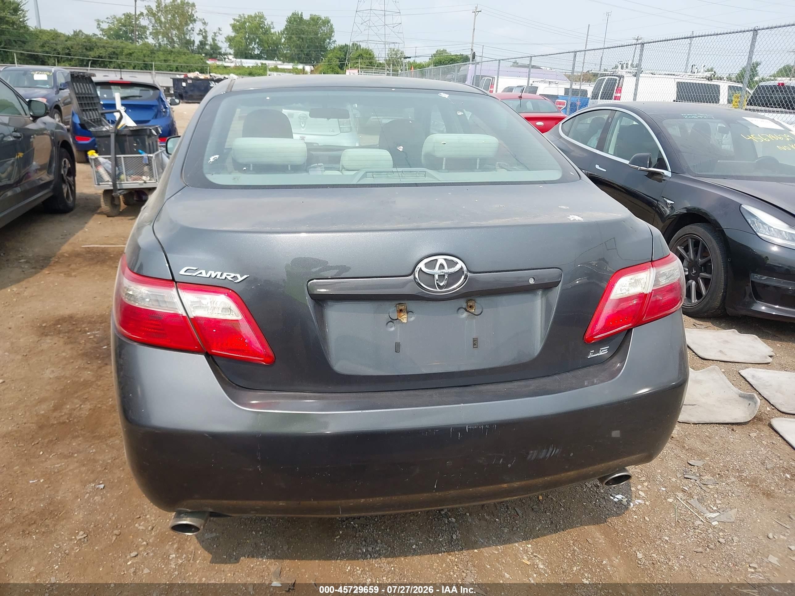 2007 Toyota Camry Le V6 Gray vin: 4T1BK46K47U555874