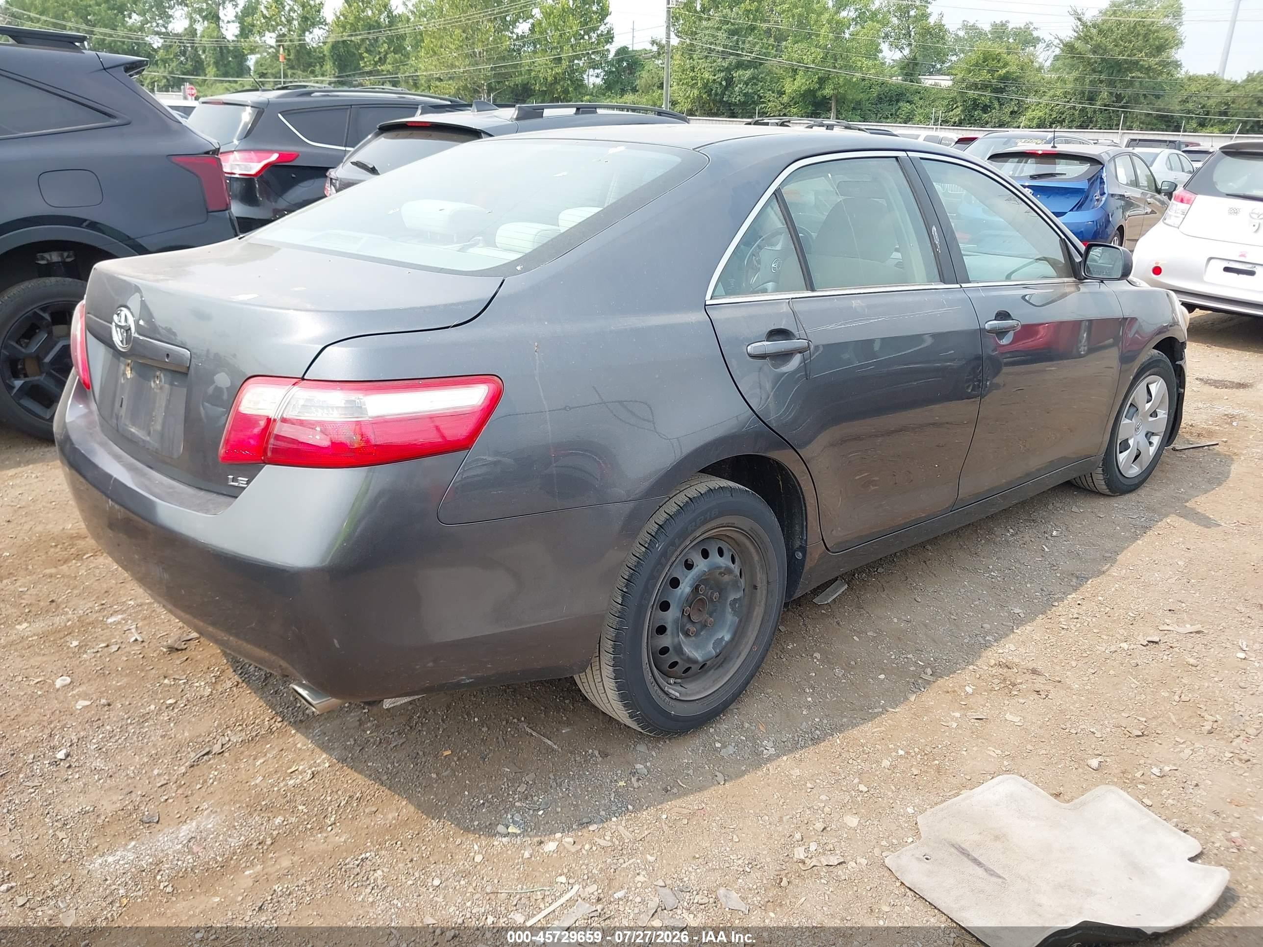 2007 Toyota Camry Le V6 Gray vin: 4T1BK46K47U555874