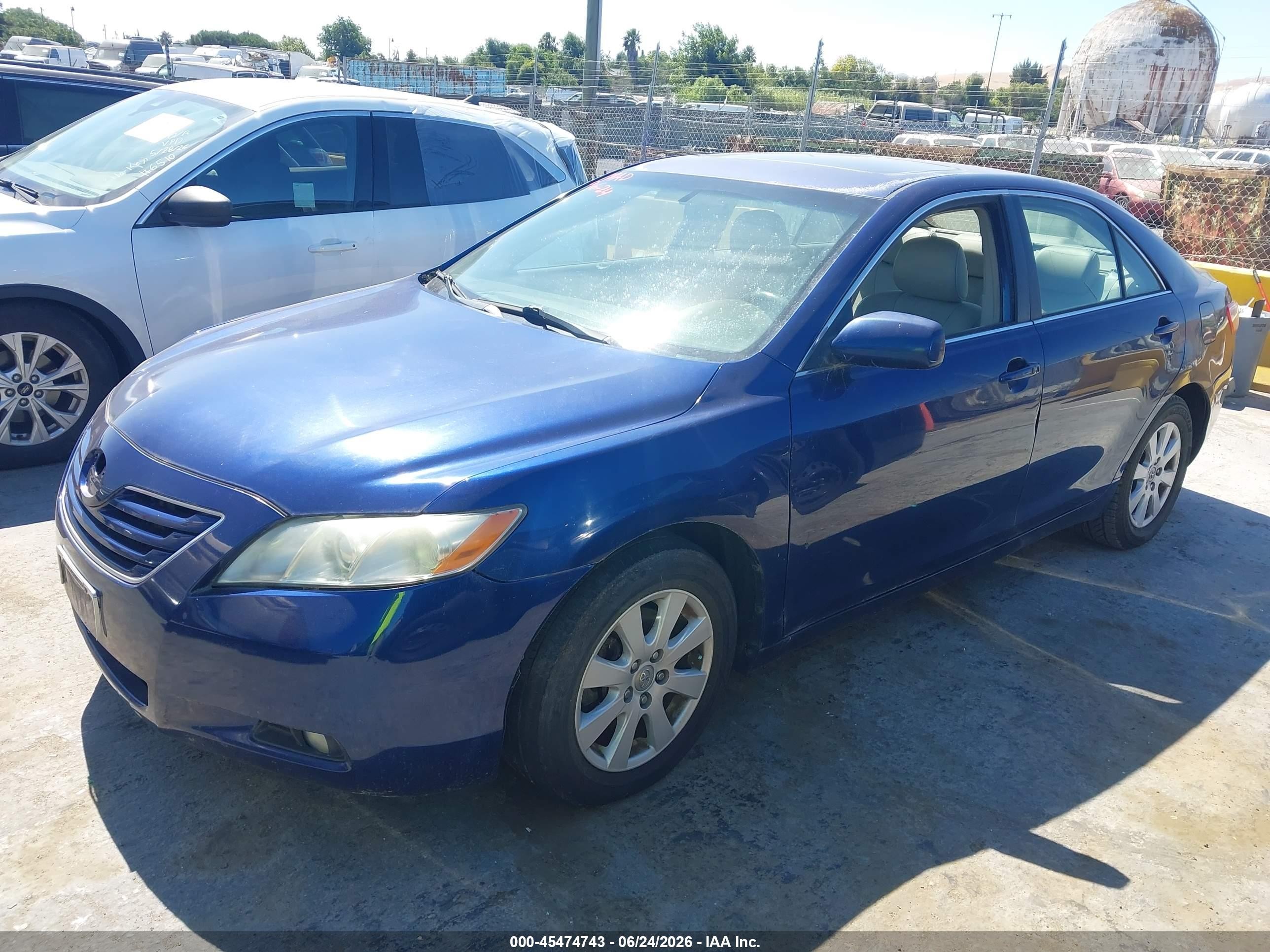 2008 Toyota Camry Xle Blue vin: 4T1BK46K48U058454
