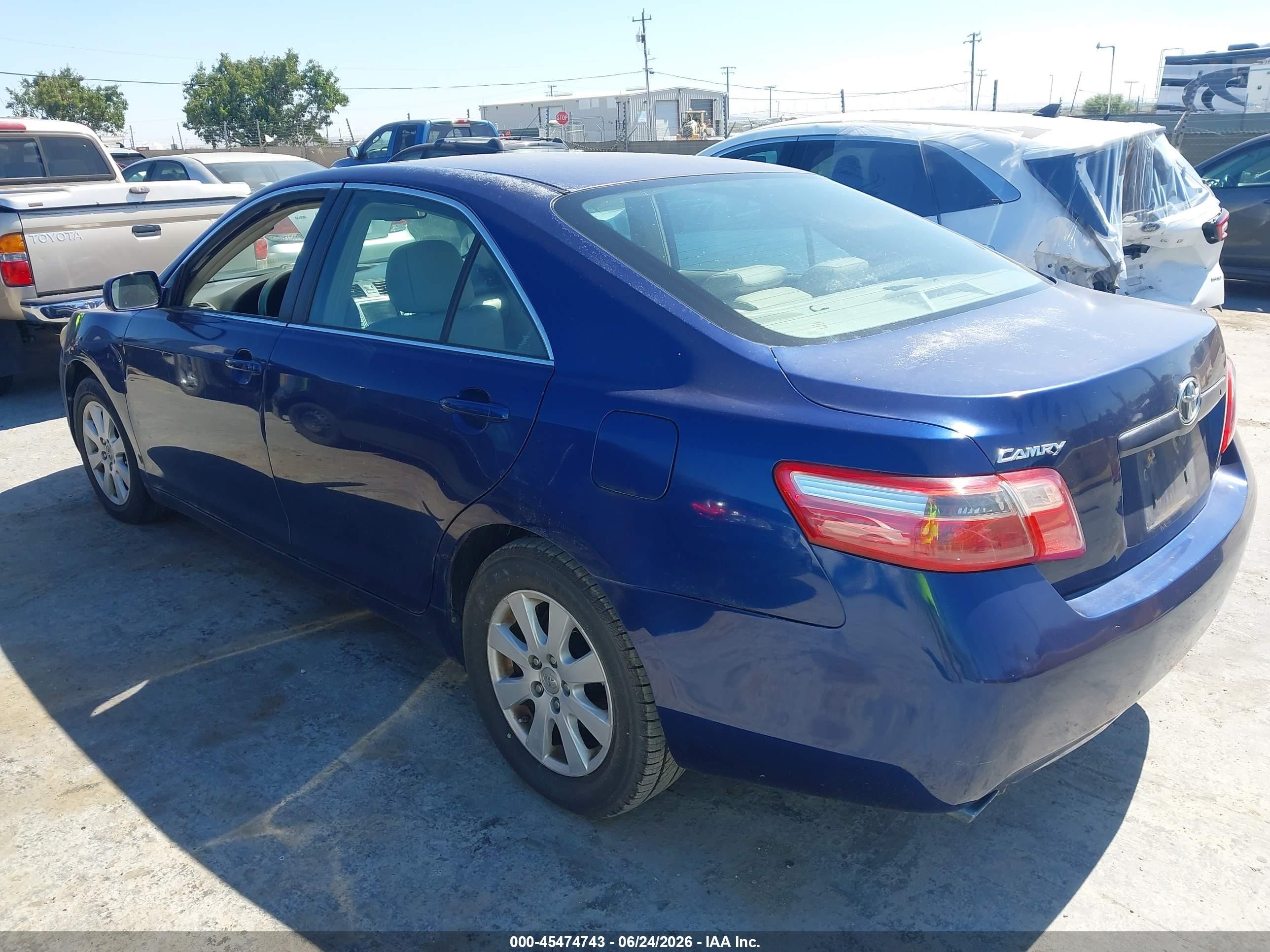 2008 Toyota Camry Xle Blue vin: 4T1BK46K48U058454