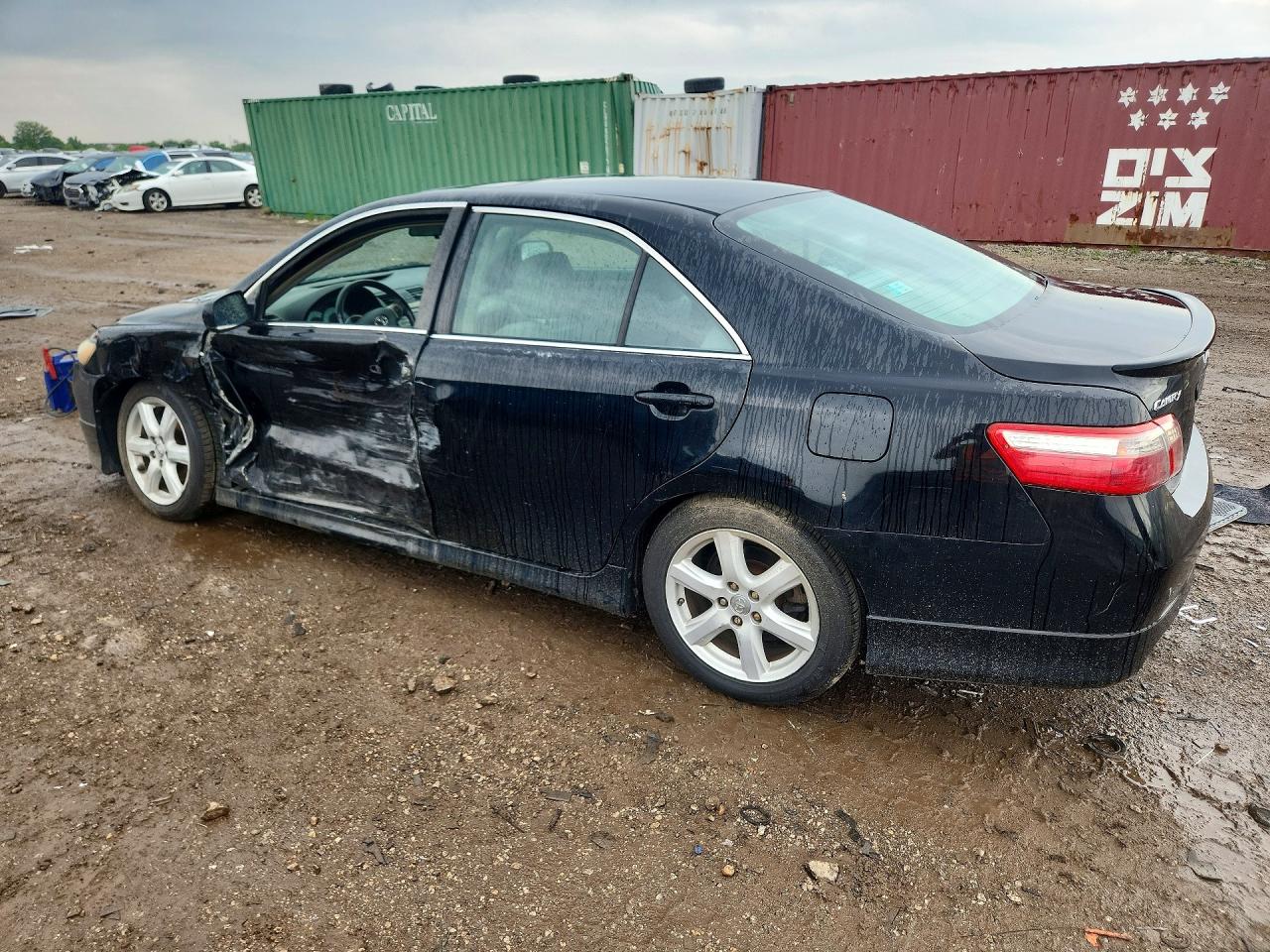 2008 Toyota Camry Se V6 Black vin: 4T1BK46K48U063282