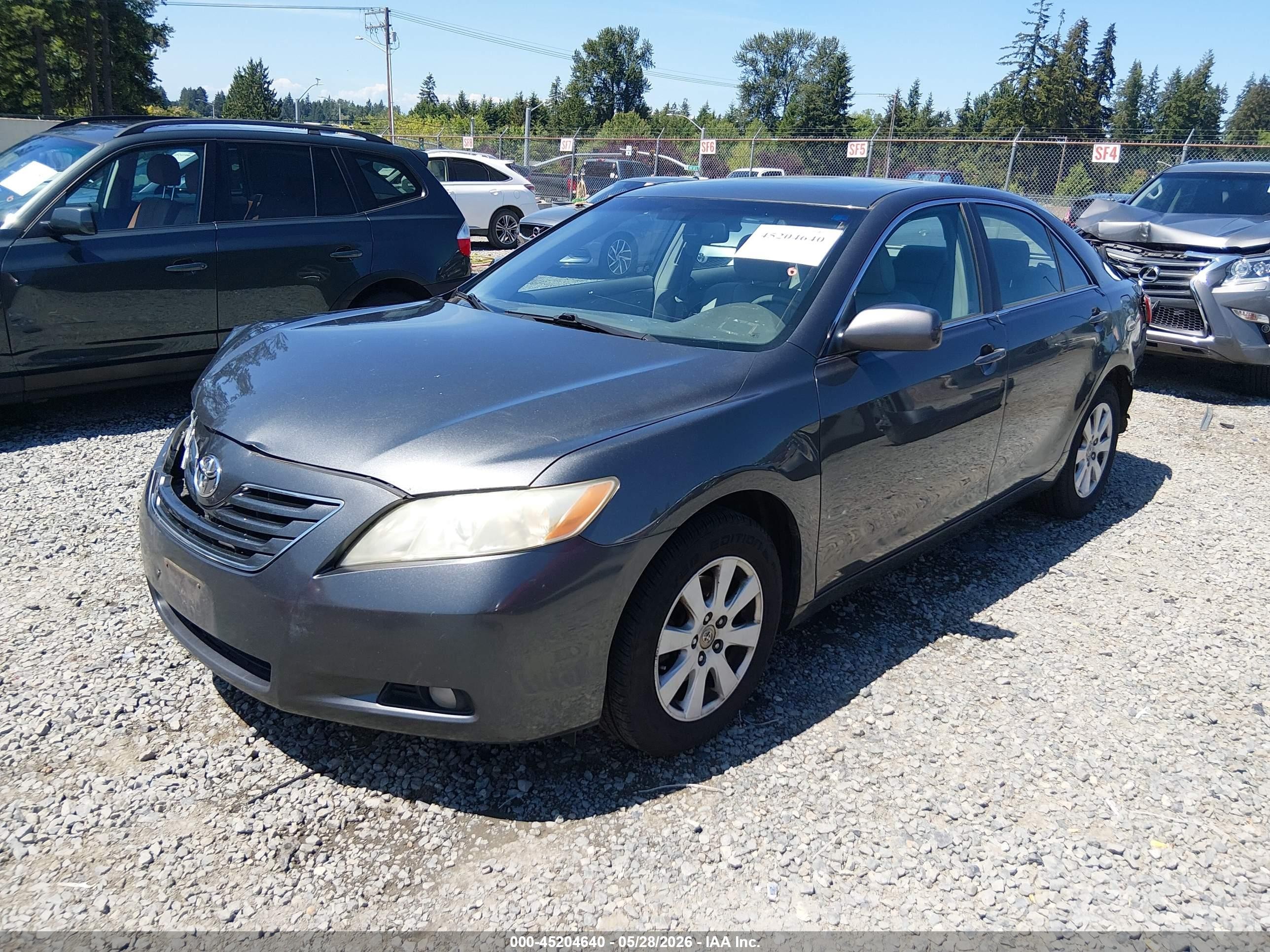 2008 Toyota Camry Xle V6 Gray vin: 4T1BK46K48U570005