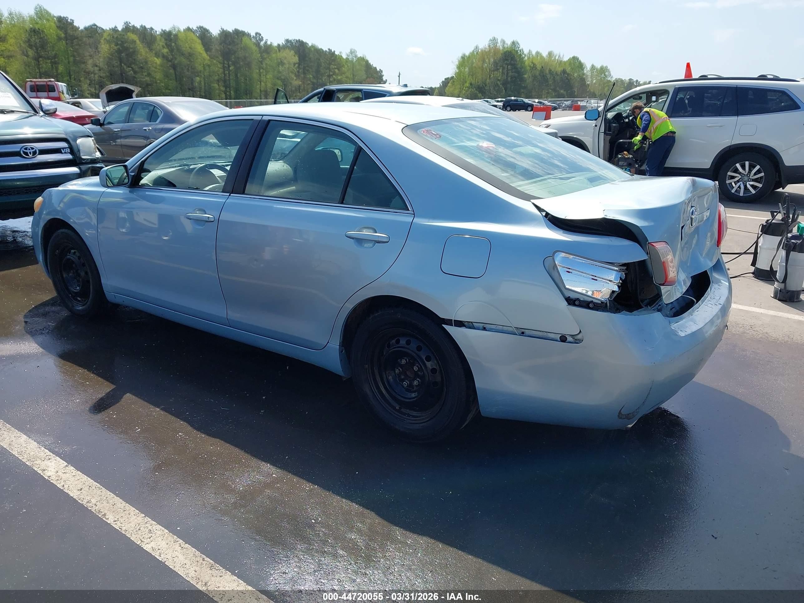 2009 Toyota Camry Le V6 Light Blue vin: 4T1BK46K49U595200