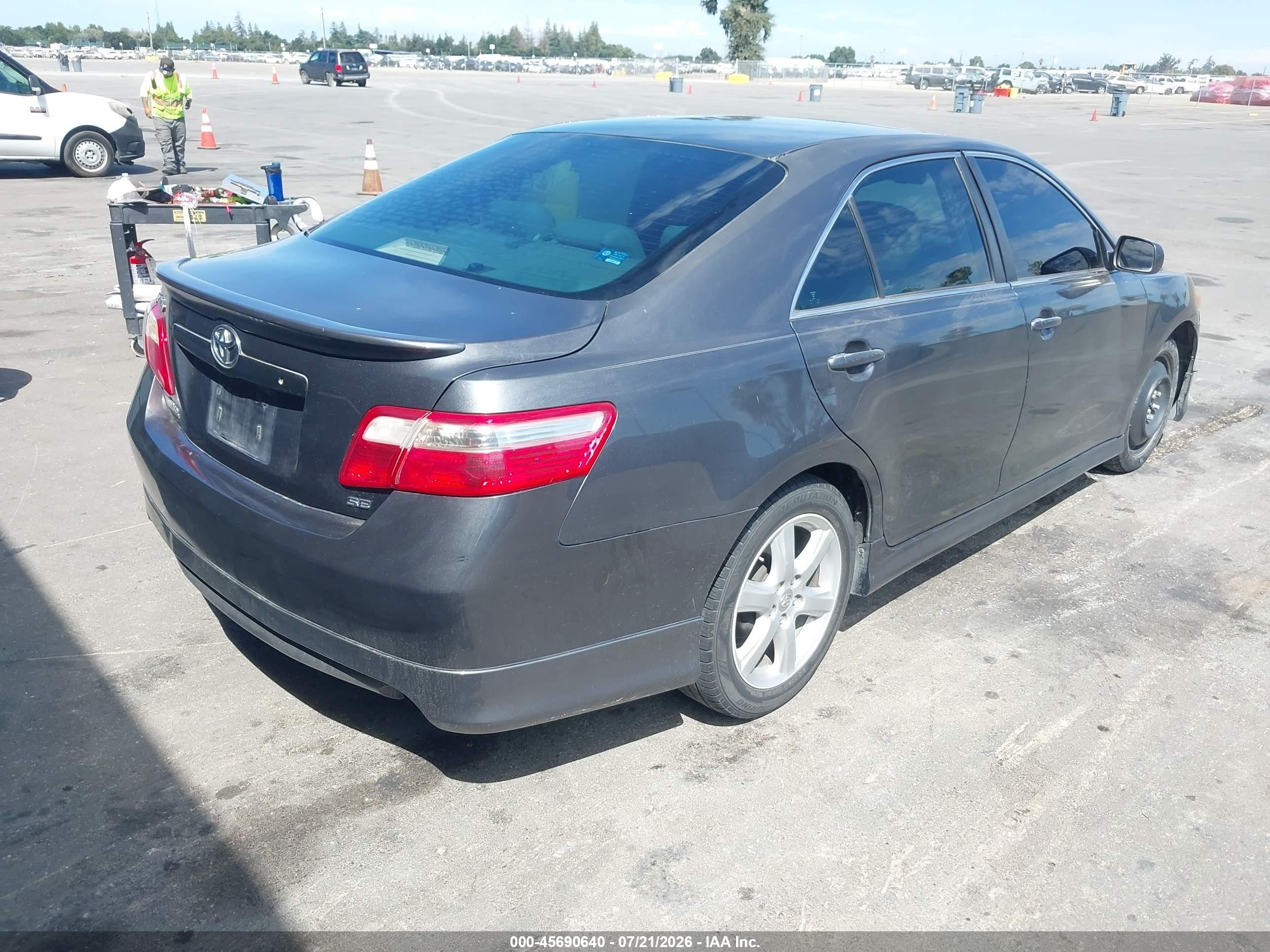 2007 Toyota Camry Se V6 Gray vin: 4T1BK46K57U026420