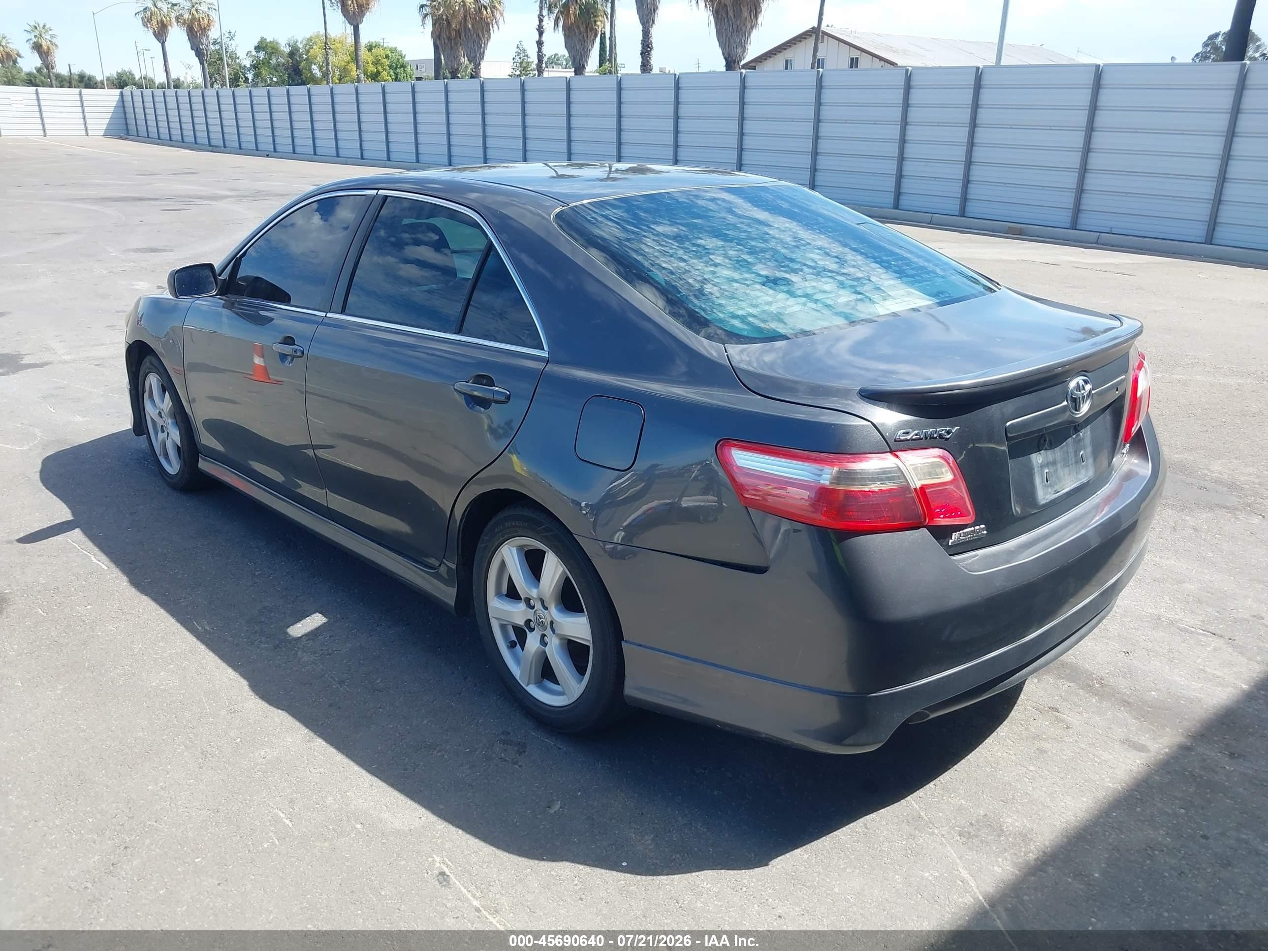 2007 Toyota Camry Se V6 Gray vin: 4T1BK46K57U026420