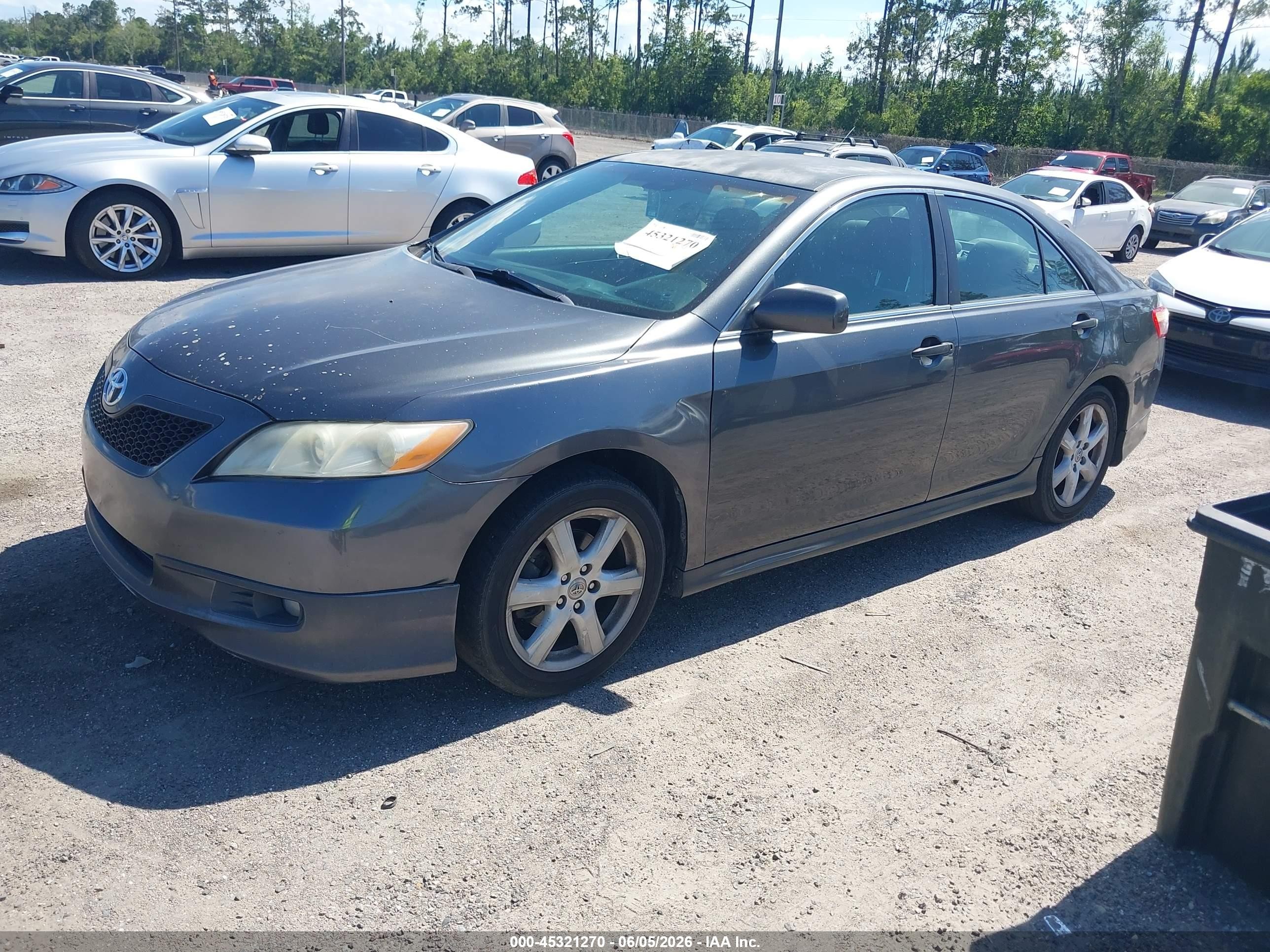 2007 Toyota Camry Se V6 Gray vin: 4T1BK46K57U049440