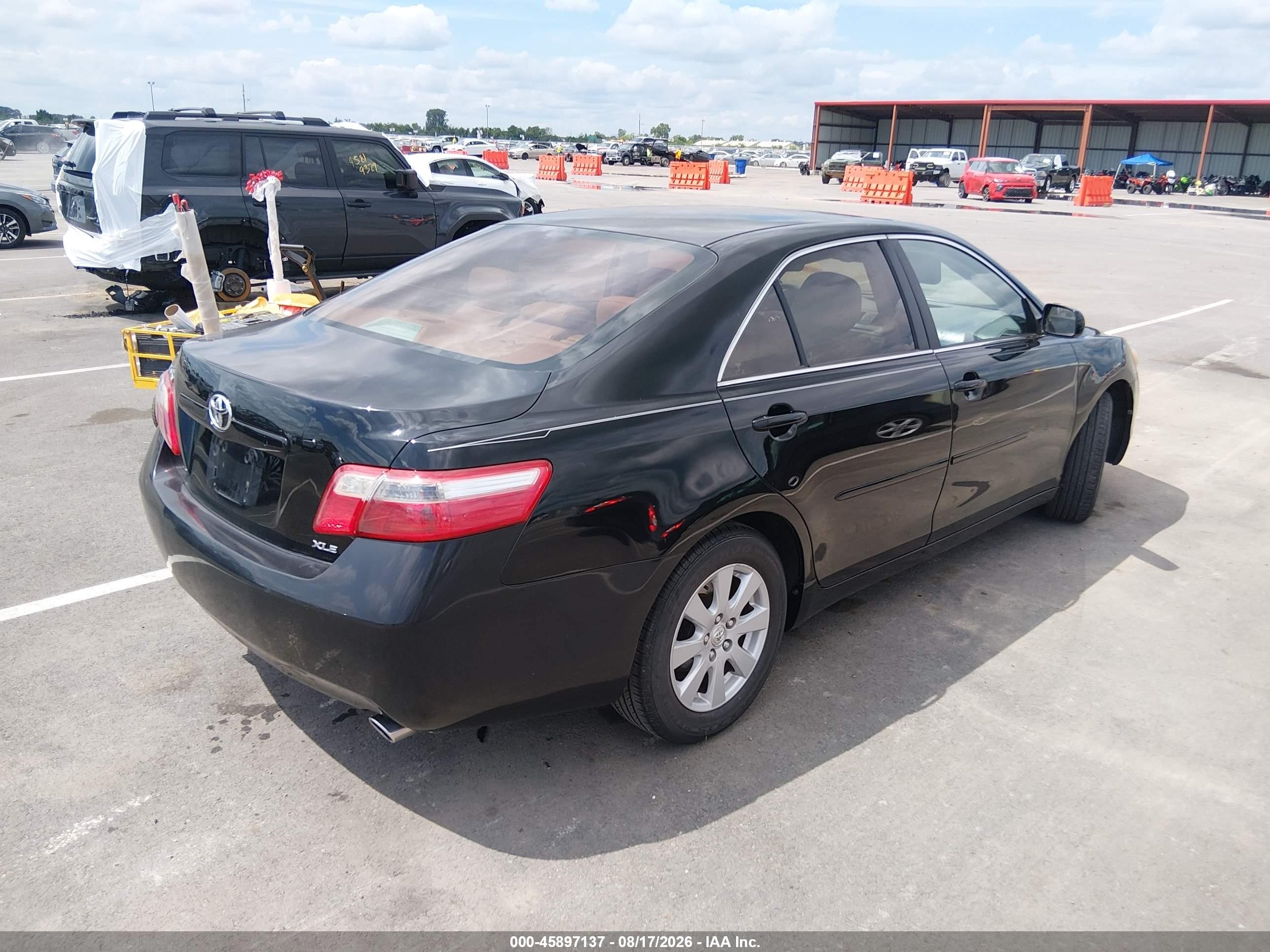 2007 Toyota Camry Xle V6 Black vin: 4T1BK46K57U051754