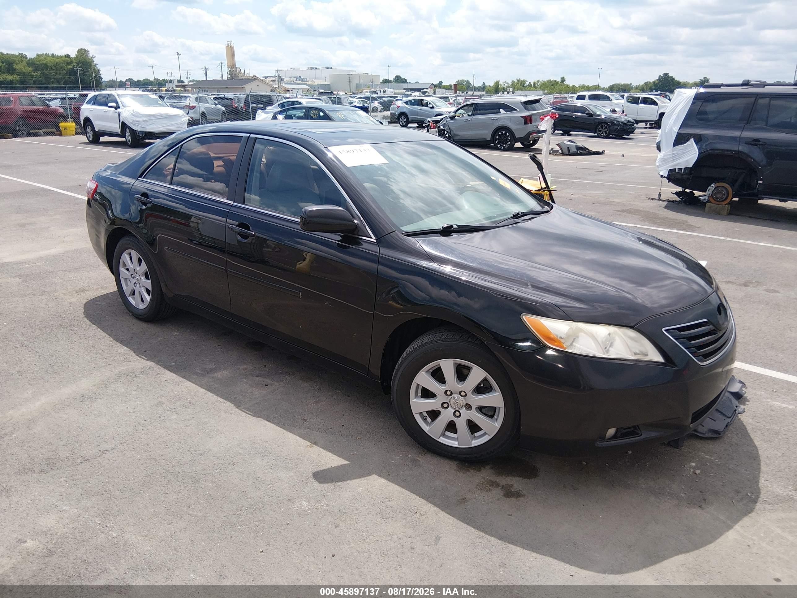 2007 Toyota Camry Xle V6 Black vin: 4T1BK46K57U051754