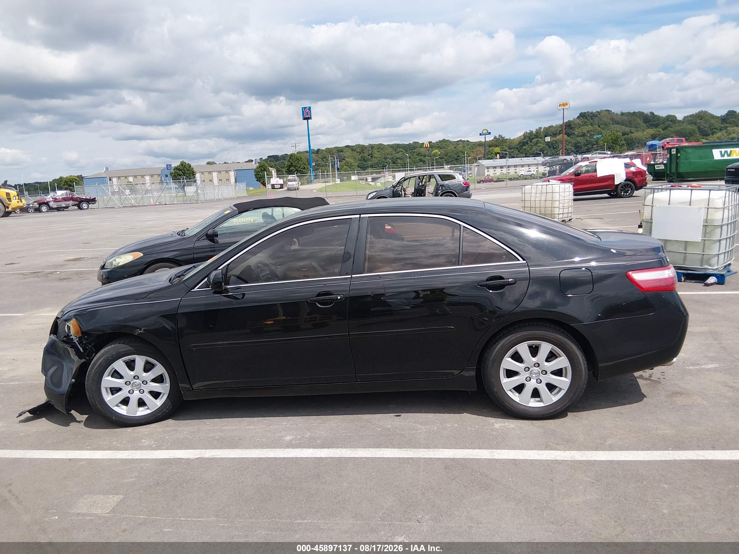 2007 Toyota Camry Xle V6 Black vin: 4T1BK46K57U051754
