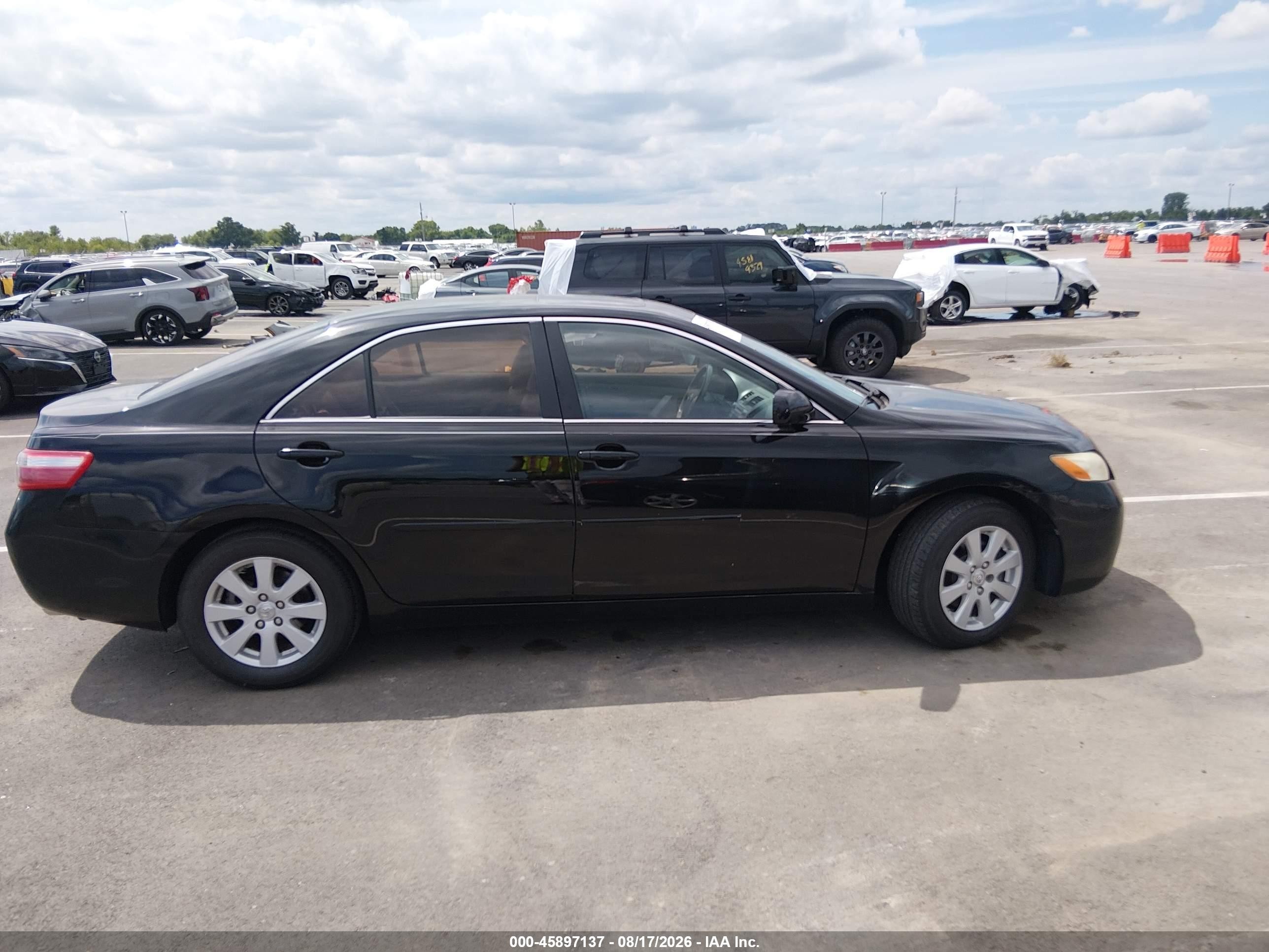 2007 Toyota Camry Xle V6 Black vin: 4T1BK46K57U051754