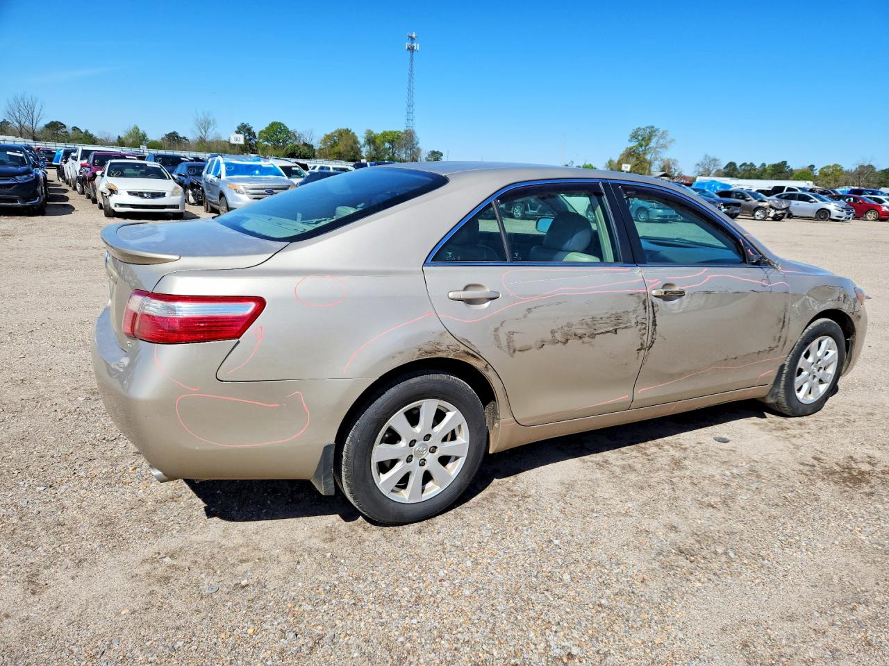 2007 Toyota Camry Xle V6 Gold vin: 4T1BK46K57U532054