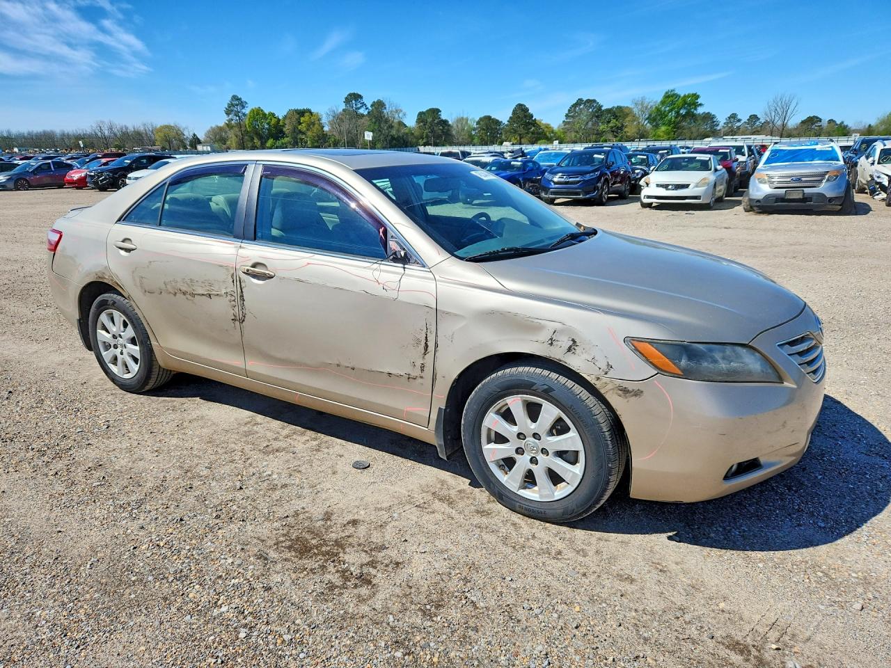 2007 Toyota Camry Xle V6 Gold vin: 4T1BK46K57U532054
