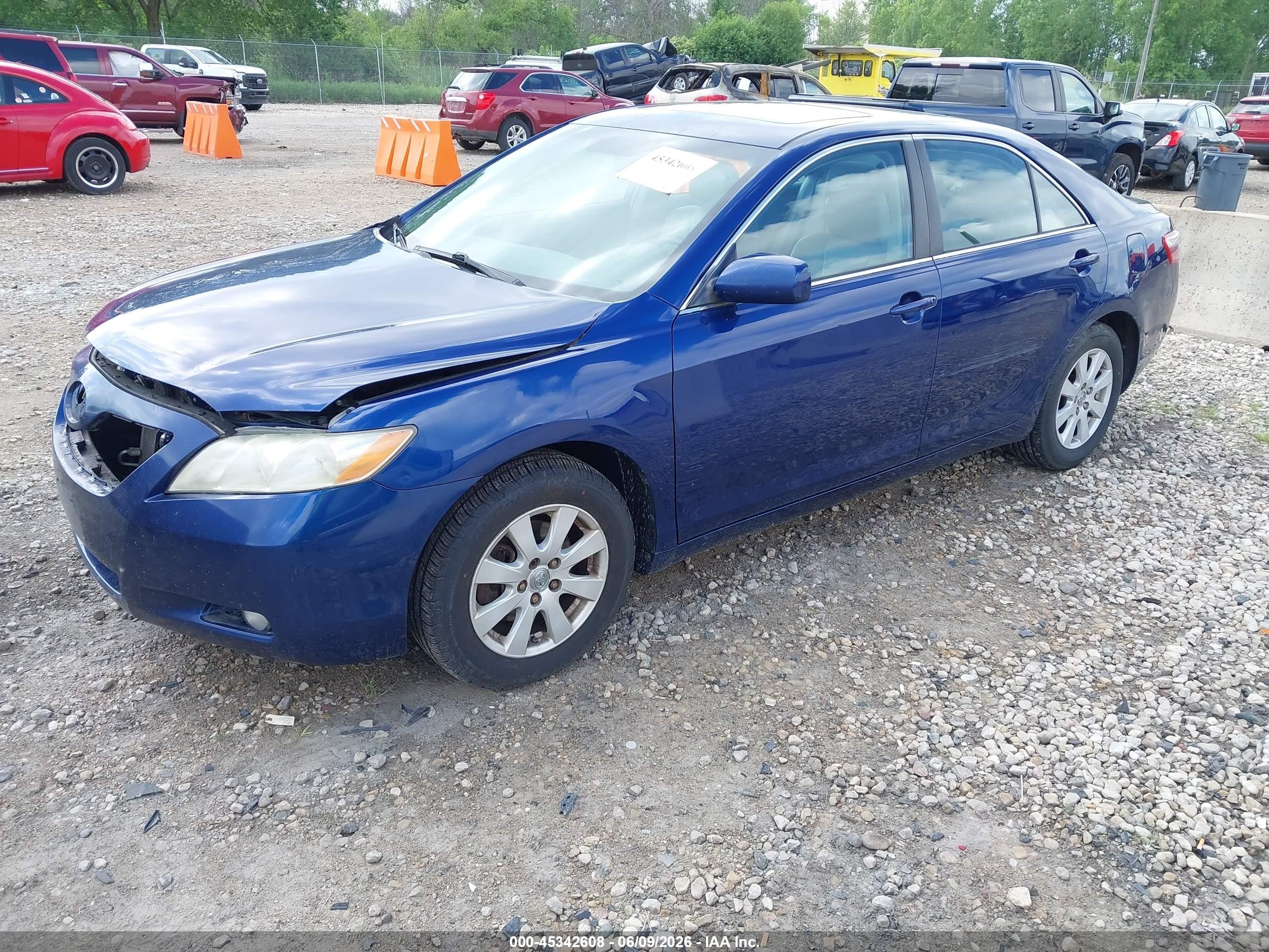 2008 Toyota Camry Xle V6 Blue vin: 4T1BK46K58U059595