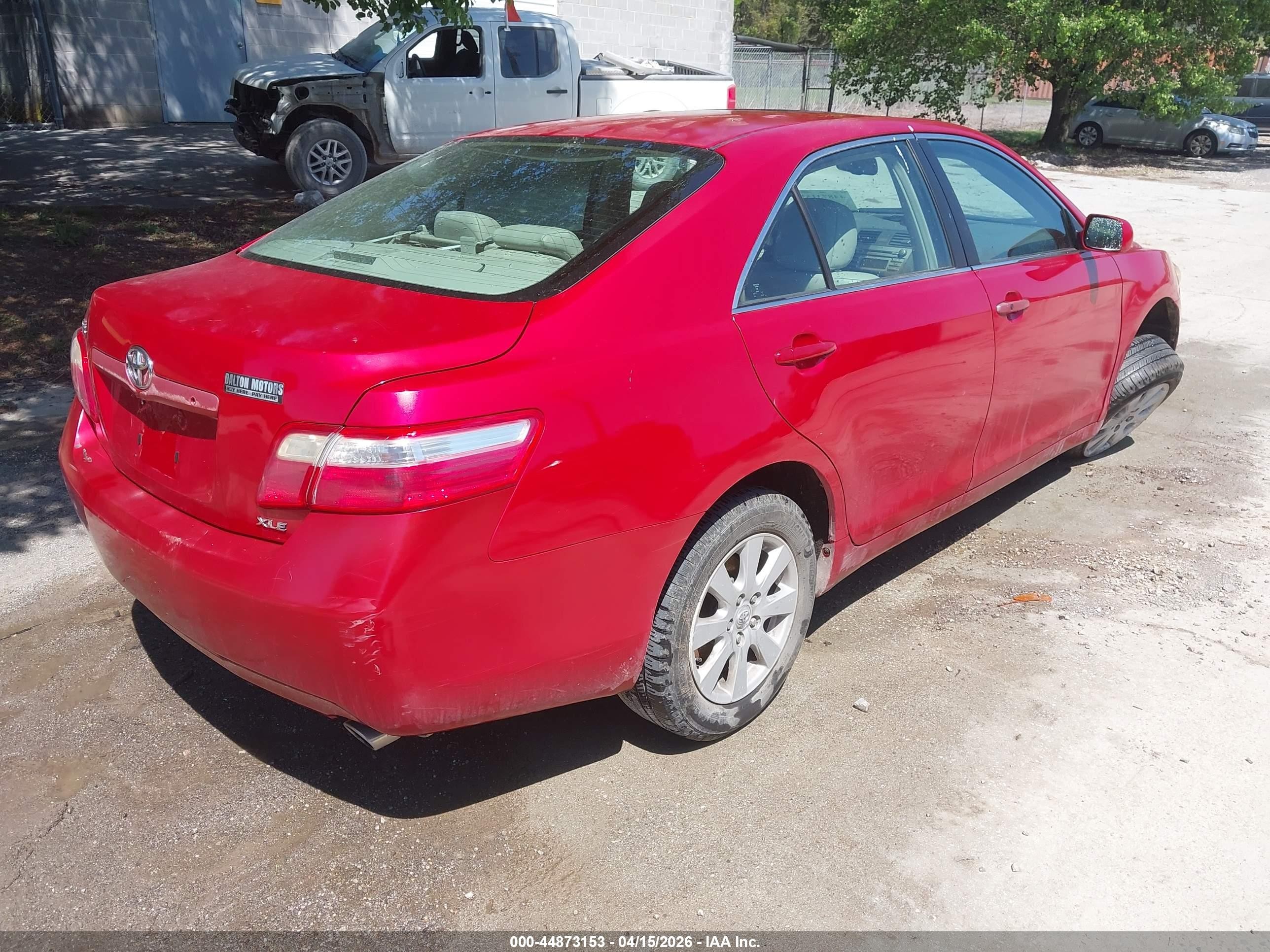 2008 Toyota Camry Xle V6 Red vin: 4T1BK46K58U071312