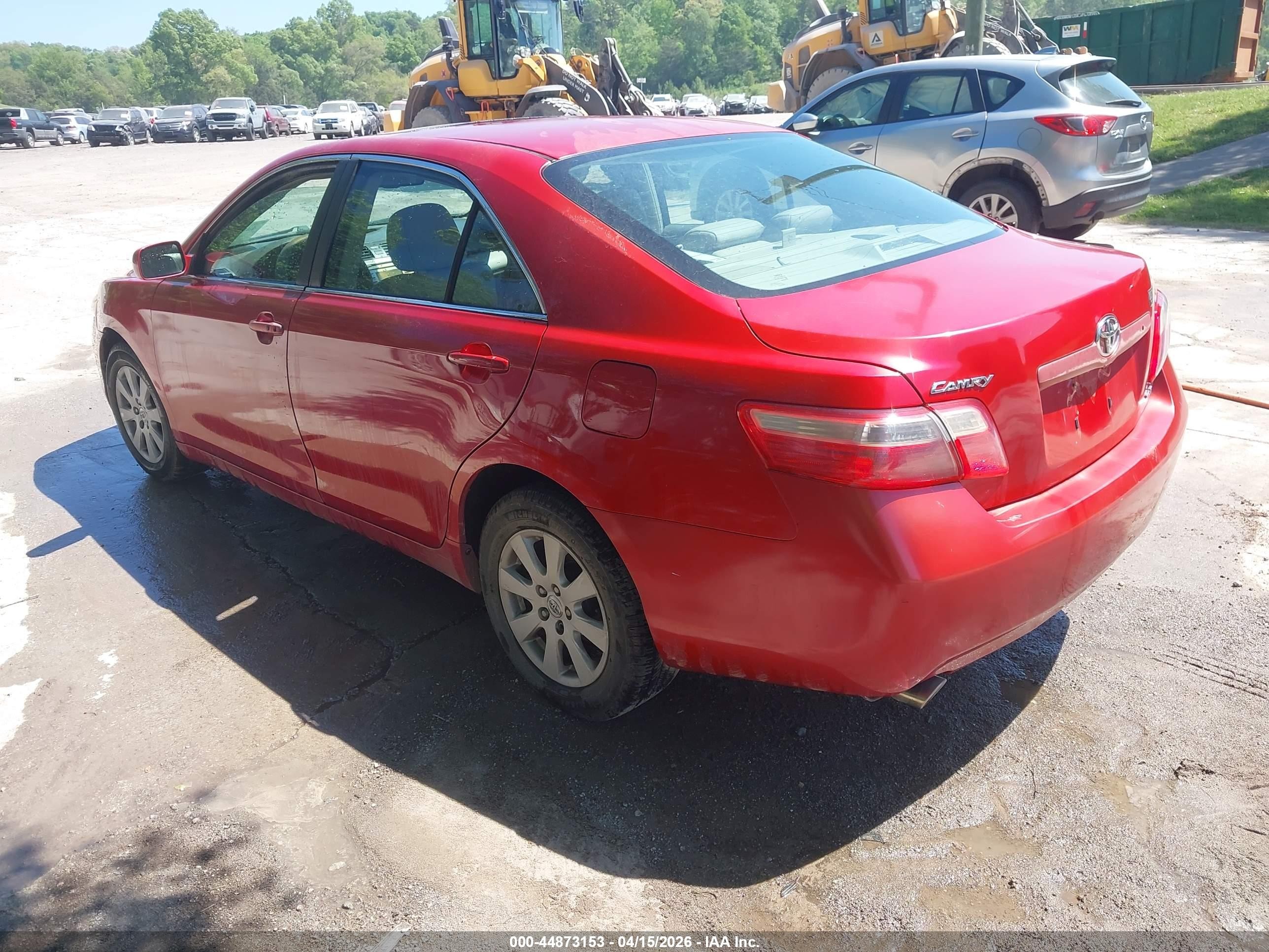 2008 Toyota Camry Xle V6 Red vin: 4T1BK46K58U071312