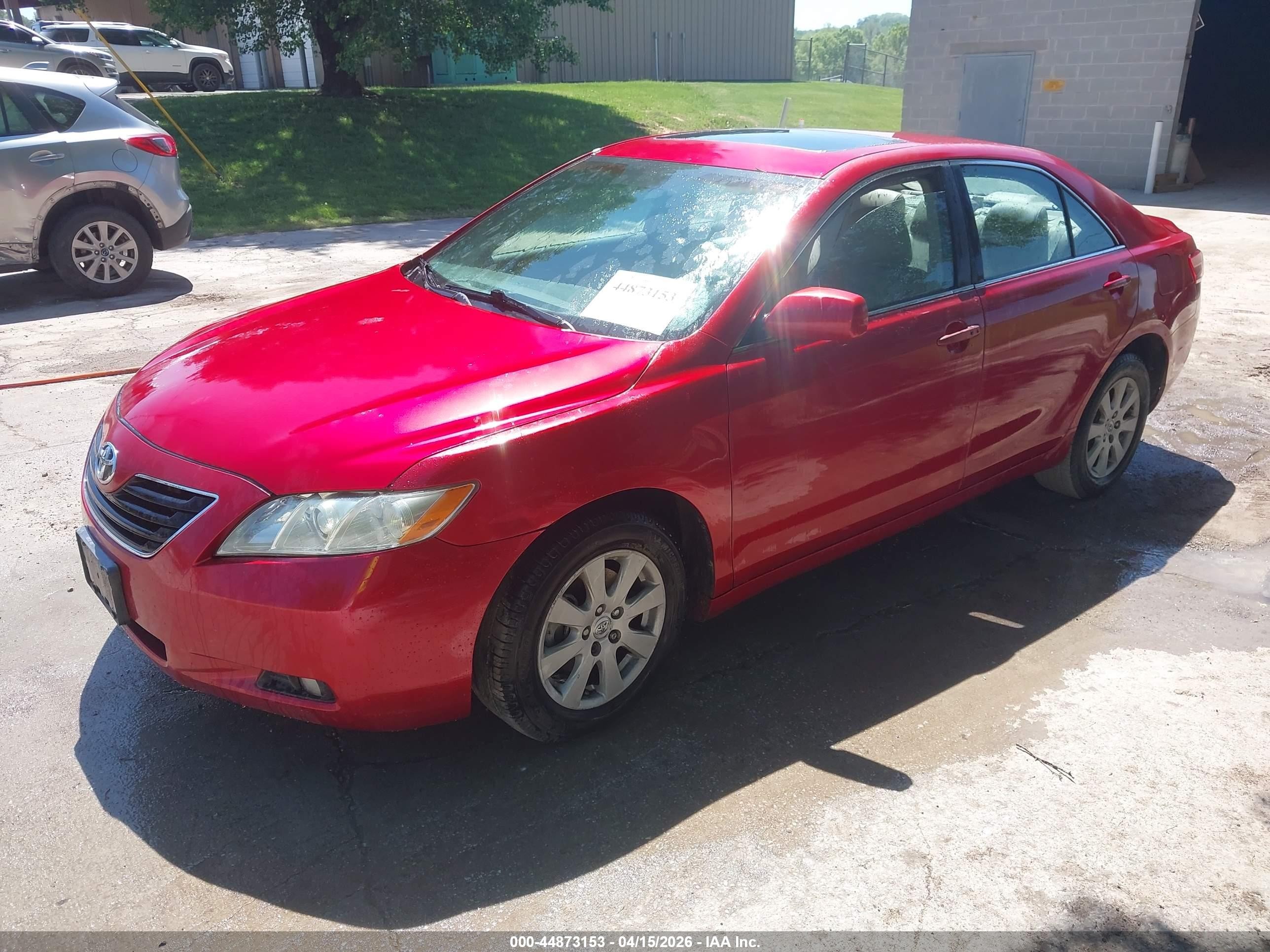 2008 Toyota Camry Xle V6 Red vin: 4T1BK46K58U071312