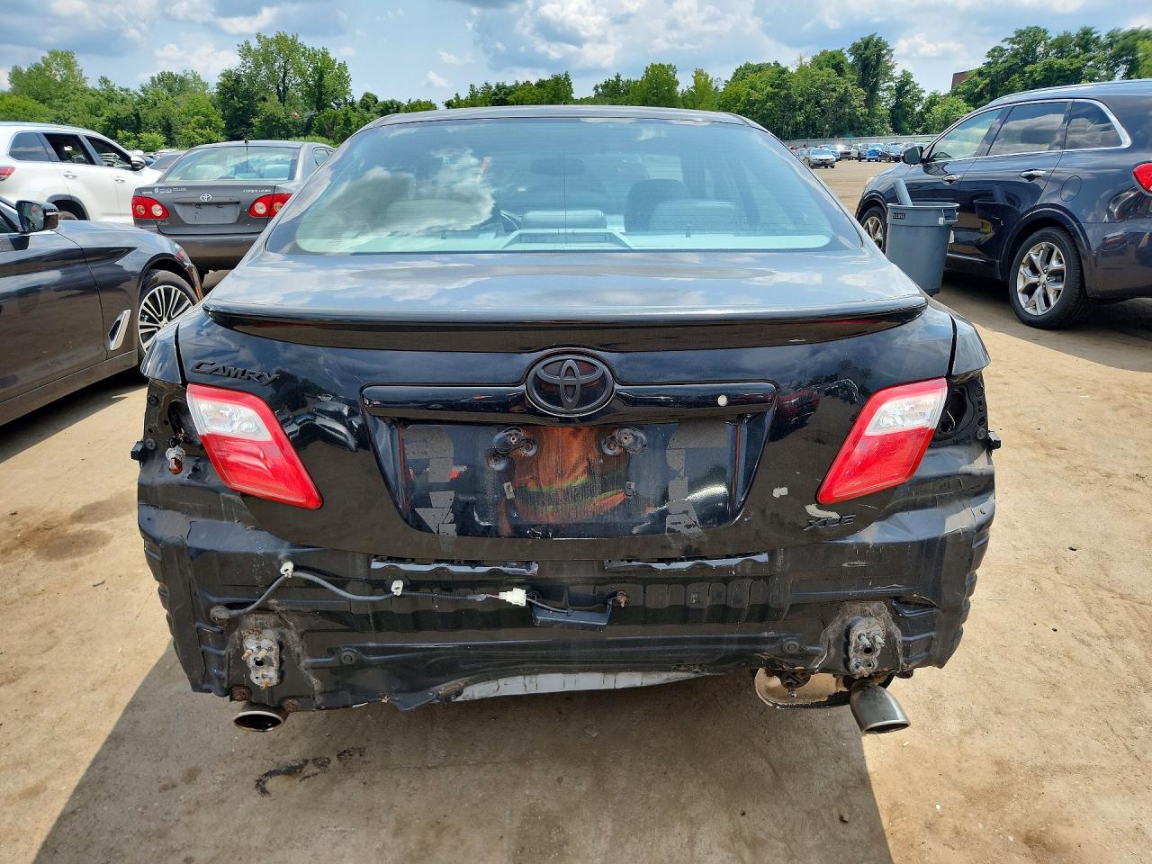 2008 Toyota Camry Xle V6 Black vin: 4T1BK46K58U566898