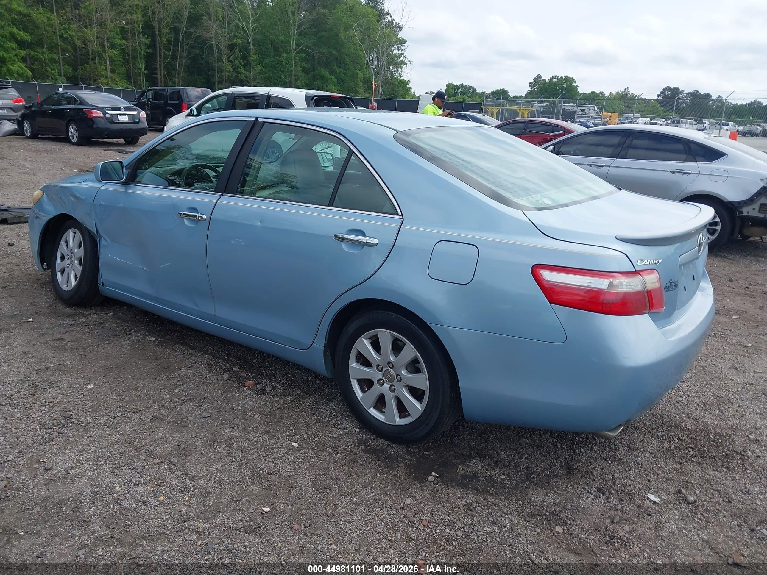 2008 Toyota Camry Xle V6 Light Blue vin: 4T1BK46K58U571647
