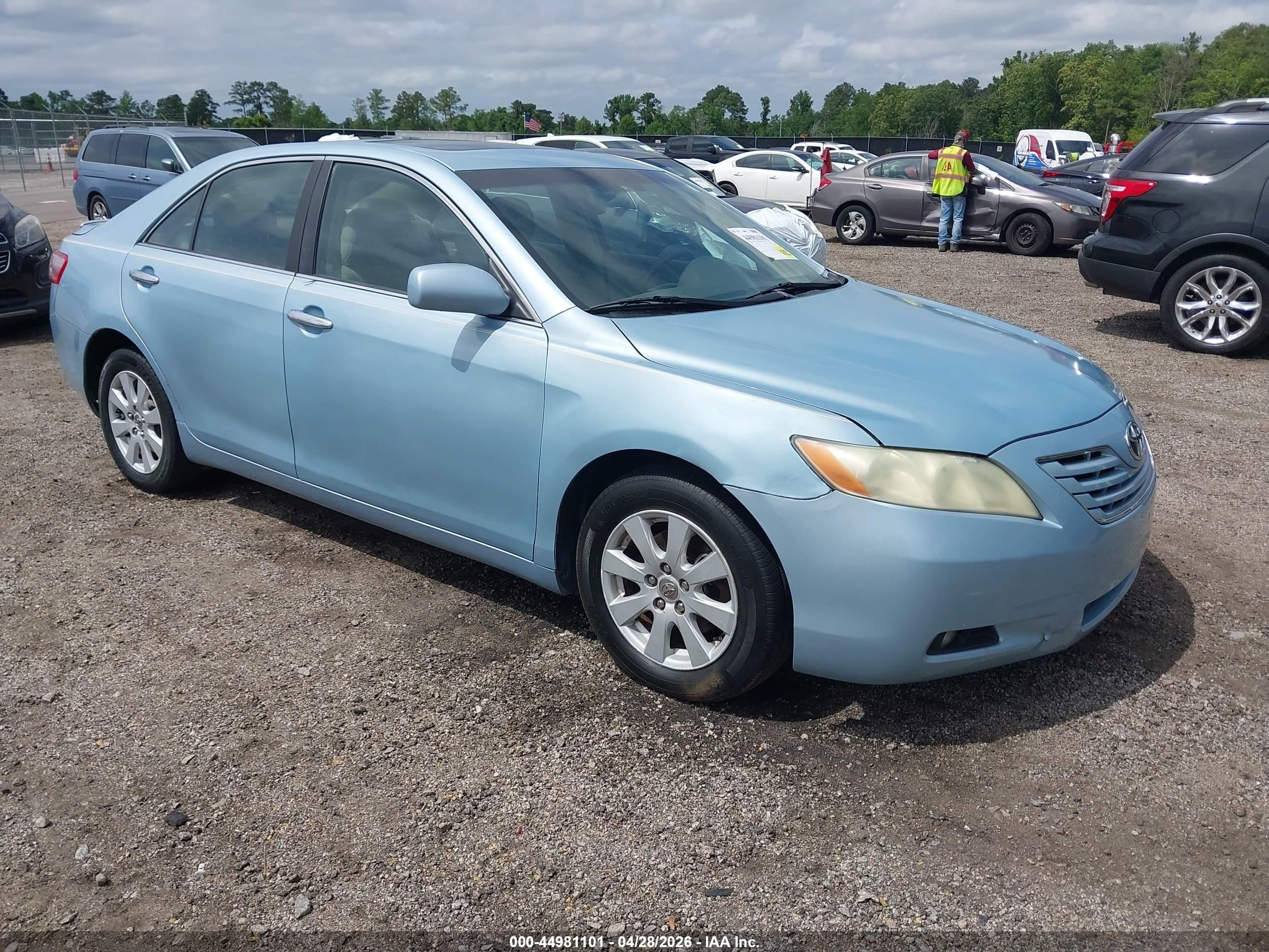 2008 Toyota Camry Xle V6 Light Blue vin: 4T1BK46K58U571647