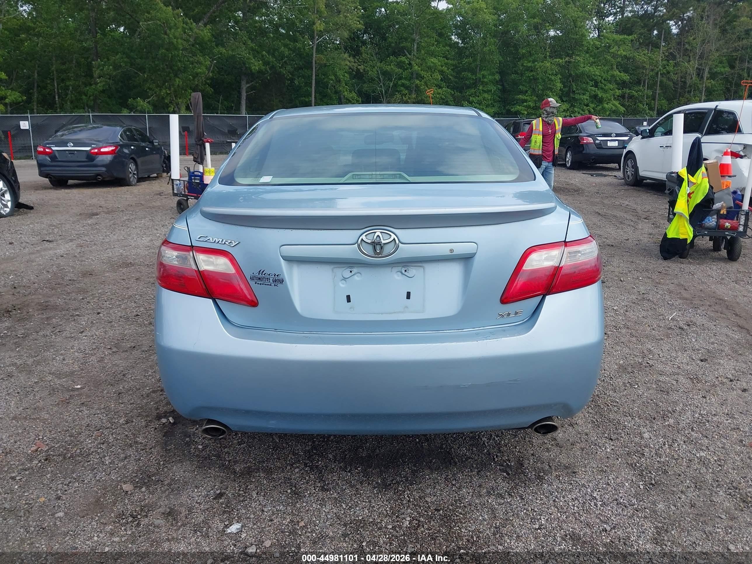 2008 Toyota Camry Xle V6 Light Blue vin: 4T1BK46K58U571647