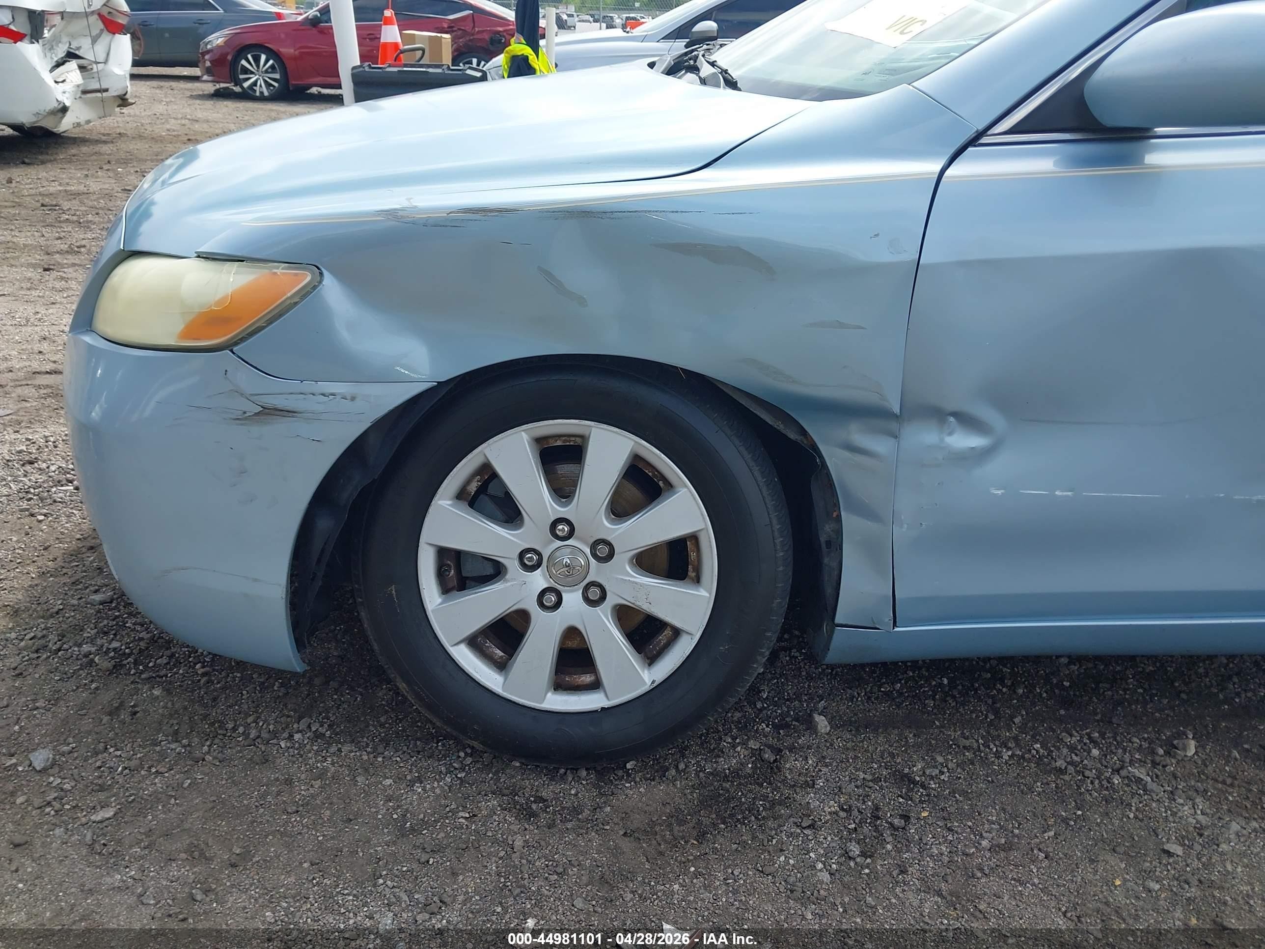 2008 Toyota Camry Xle V6 Light Blue vin: 4T1BK46K58U571647