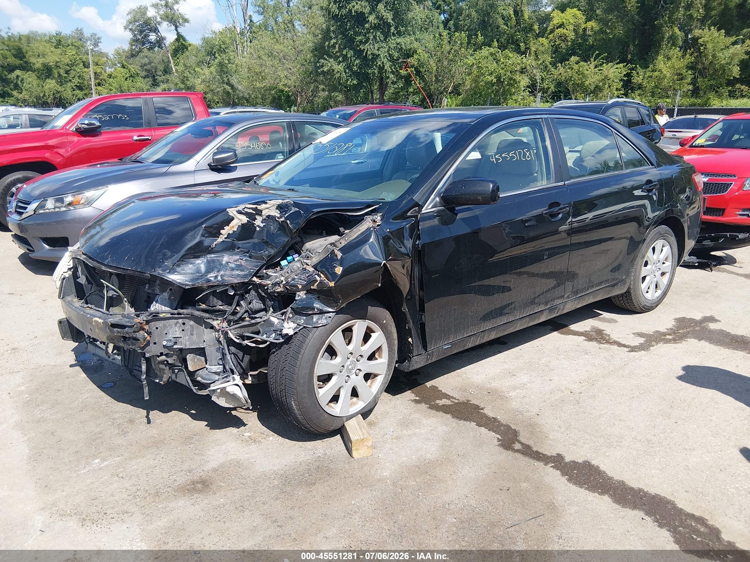 2009 Toyota Camry Xle V6 Black vin: 4T1BK46K59U075653