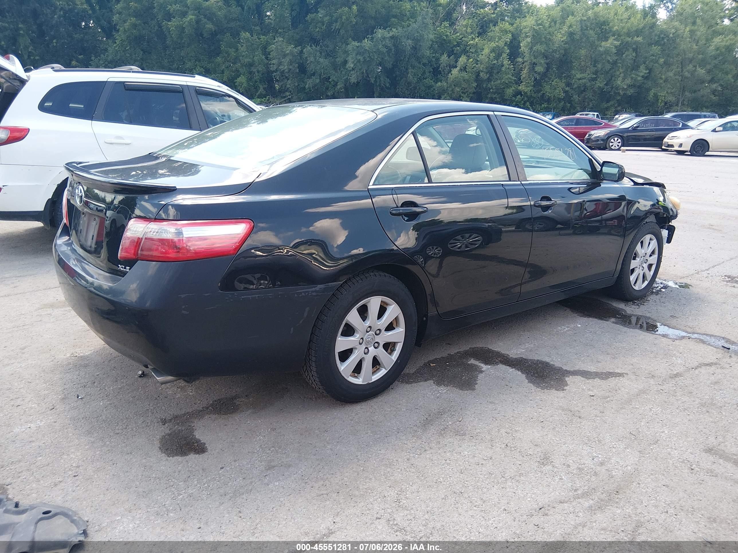 2009 Toyota Camry Xle V6 Black vin: 4T1BK46K59U075653
