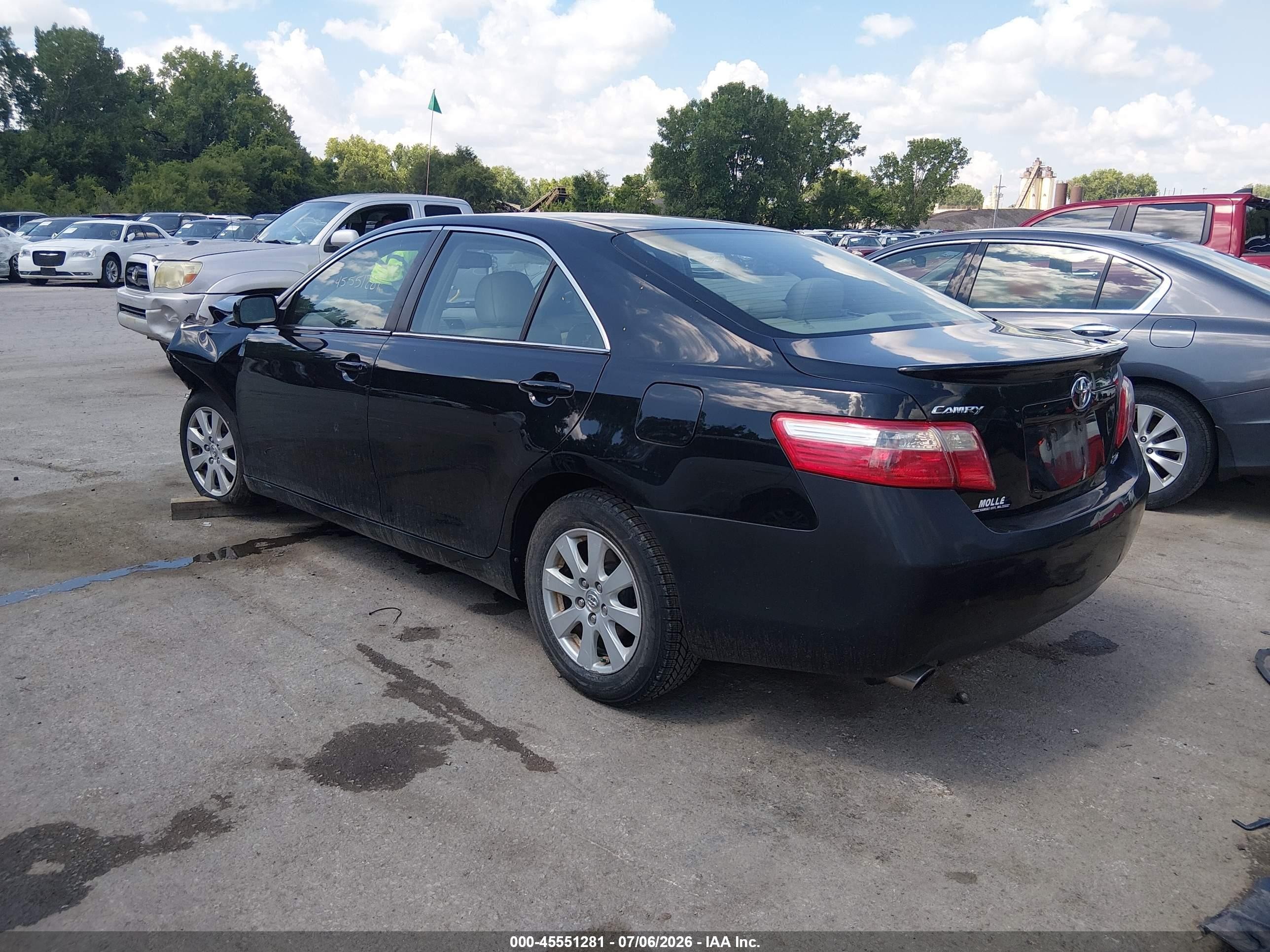 2009 Toyota Camry Xle V6 Black vin: 4T1BK46K59U075653