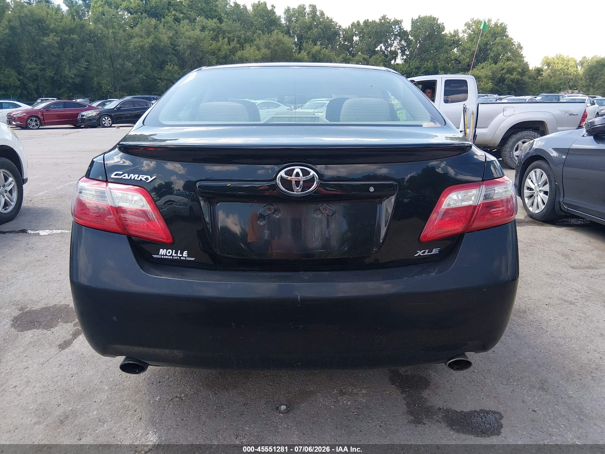 2009 Toyota Camry Xle V6 Black vin: 4T1BK46K59U075653