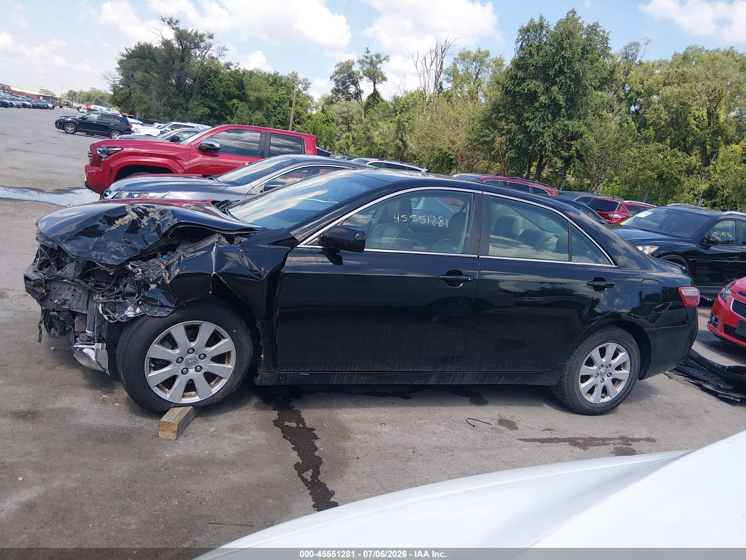 2009 Toyota Camry Xle V6 Black vin: 4T1BK46K59U075653
