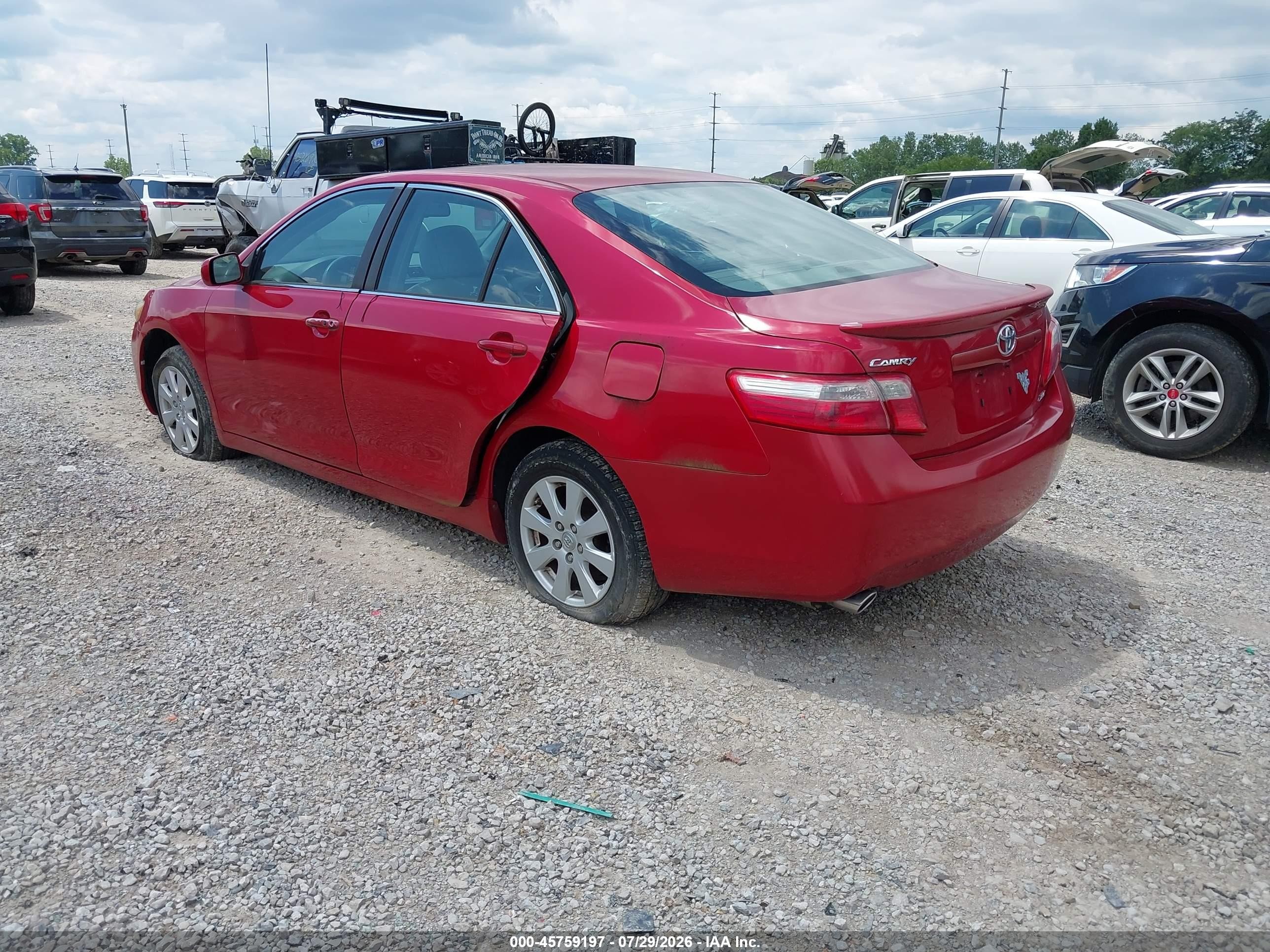 2009 Toyota Camry Xle V6 Red vin: 4T1BK46K59U076267