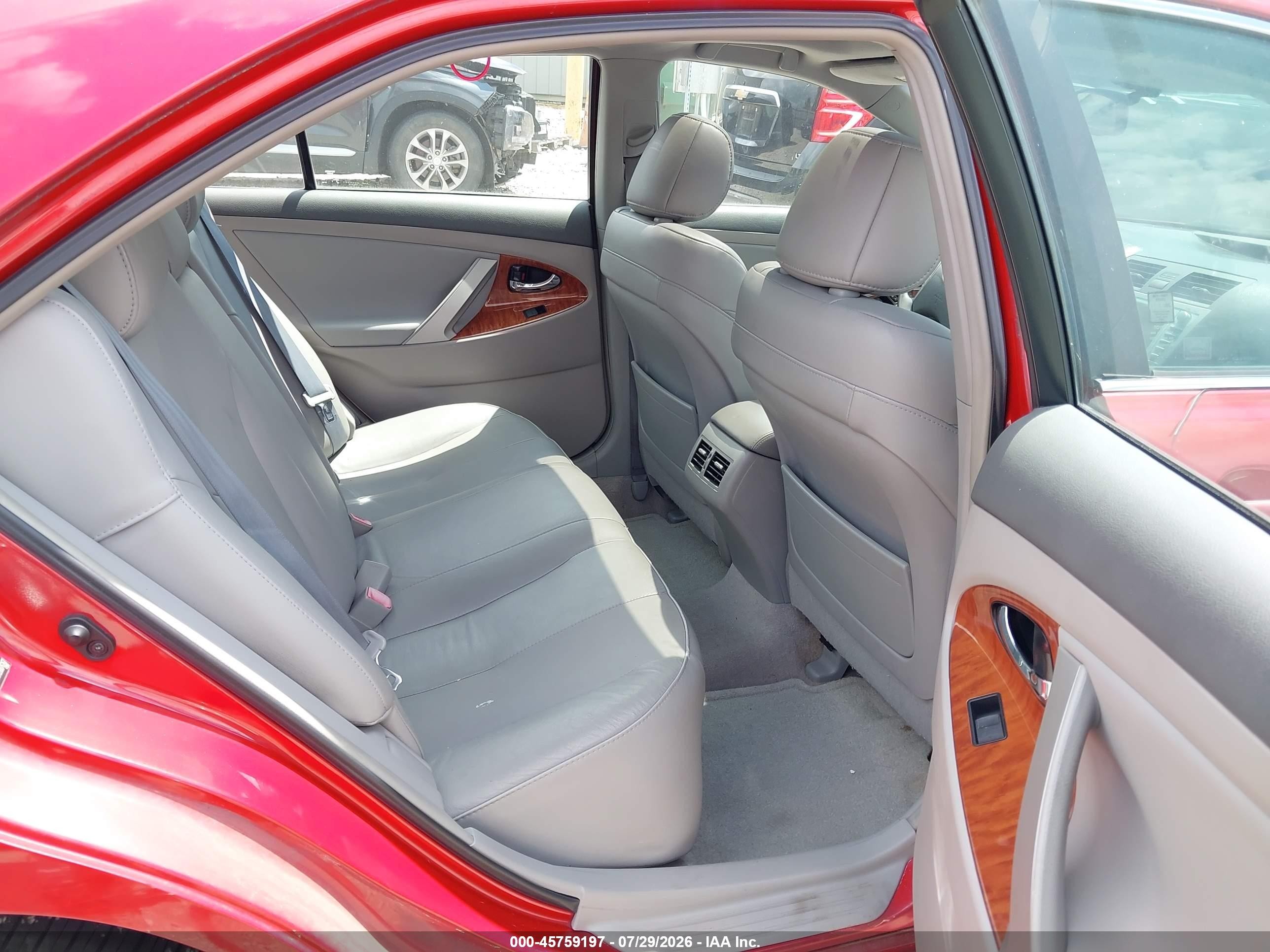 2009 Toyota Camry Xle V6 Red vin: 4T1BK46K59U076267