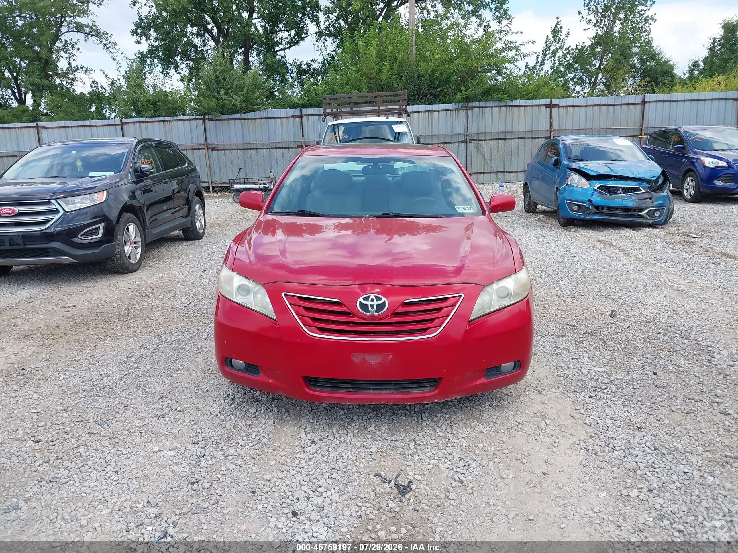 2009 Toyota Camry Xle V6 Red vin: 4T1BK46K59U076267