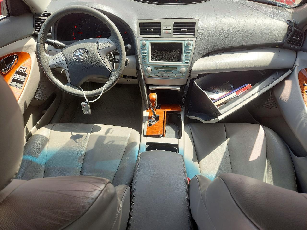 2009 Toyota Camry Xle V6 Red vin: 4T1BK46K59U085695