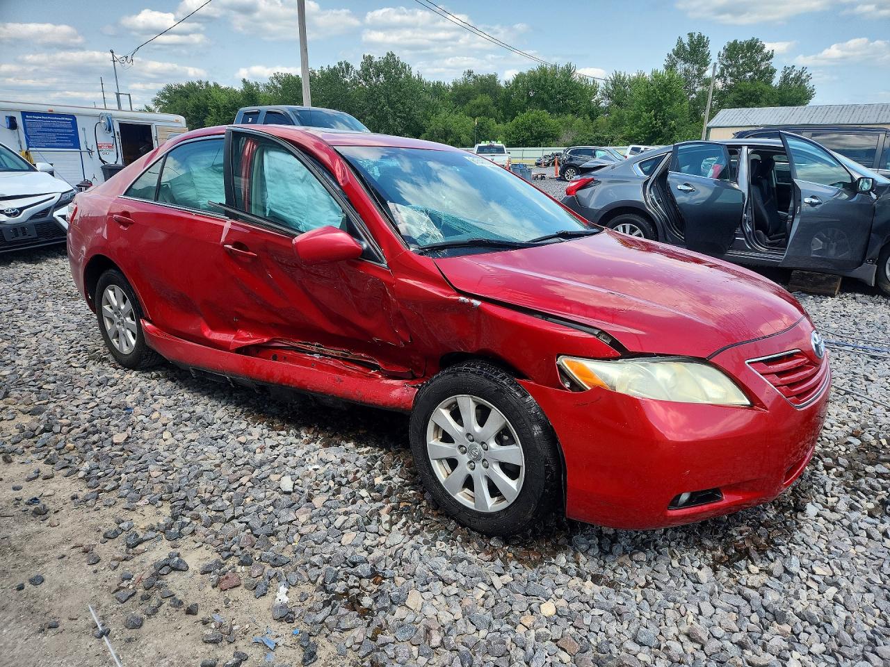 2009 Toyota Camry Xle V6 Red vin: 4T1BK46K59U085695