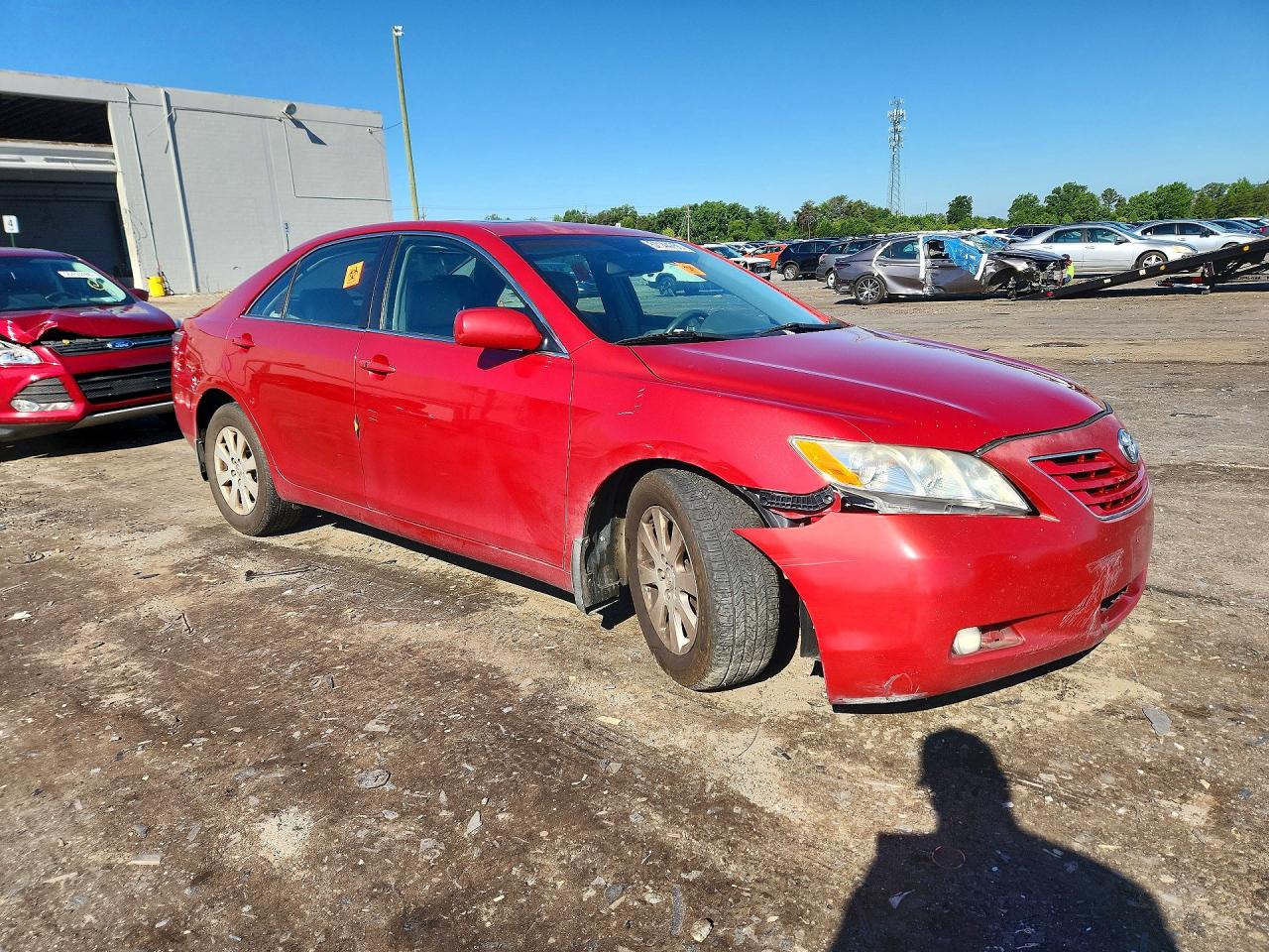 2007 Toyota Camry Le V6 Red vin: 4T1BK46K67U009657