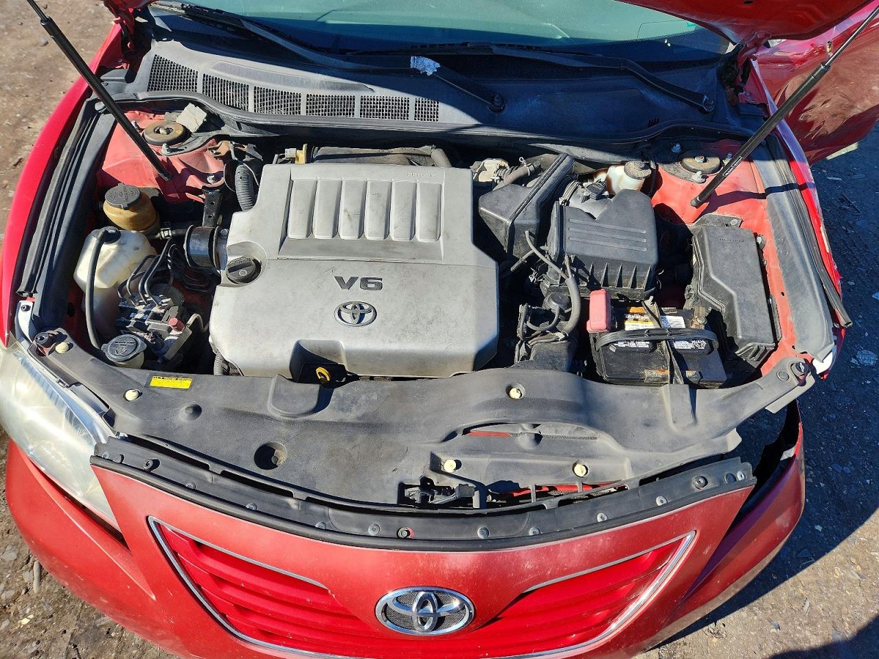 2007 Toyota Camry Le V6 Red vin: 4T1BK46K67U009657