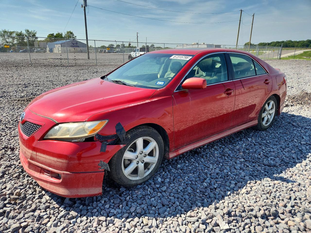 2007 Toyota Camry Se V6 Red vin: 4T1BK46K67U009982