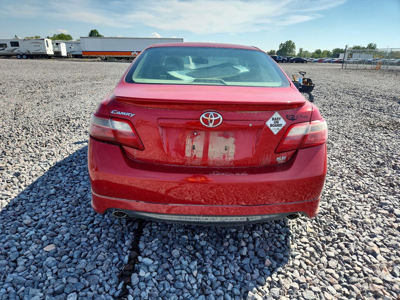 2007 Toyota Camry Se V6 Red vin: 4T1BK46K67U009982