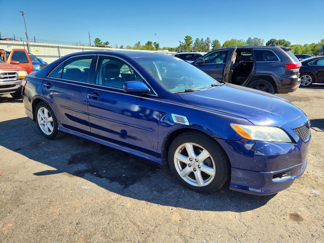 2007 Toyota Camry Se V6 Blue vin: 4T1BK46K67U018844