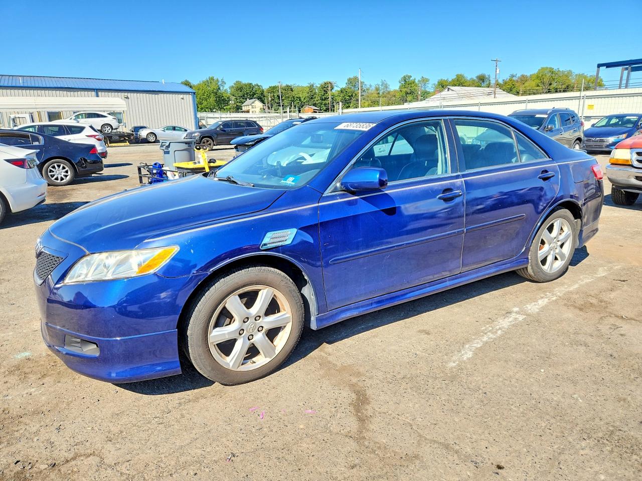 2007 Toyota Camry Se V6 Blue vin: 4T1BK46K67U018844